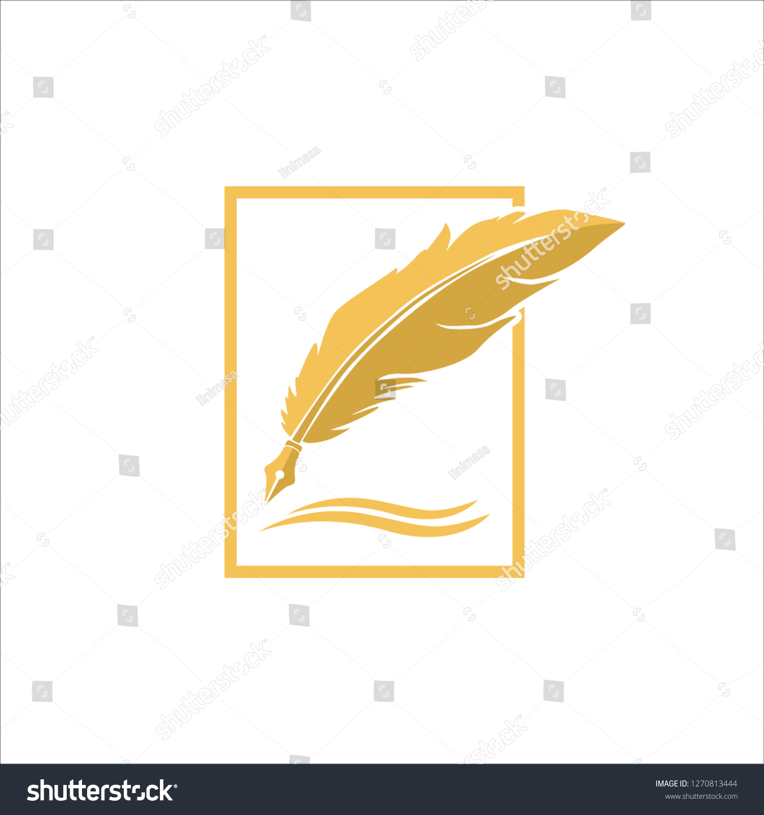 Feather Pen Silhouette Stock Vector (Royalty Free) 1270813444 ...