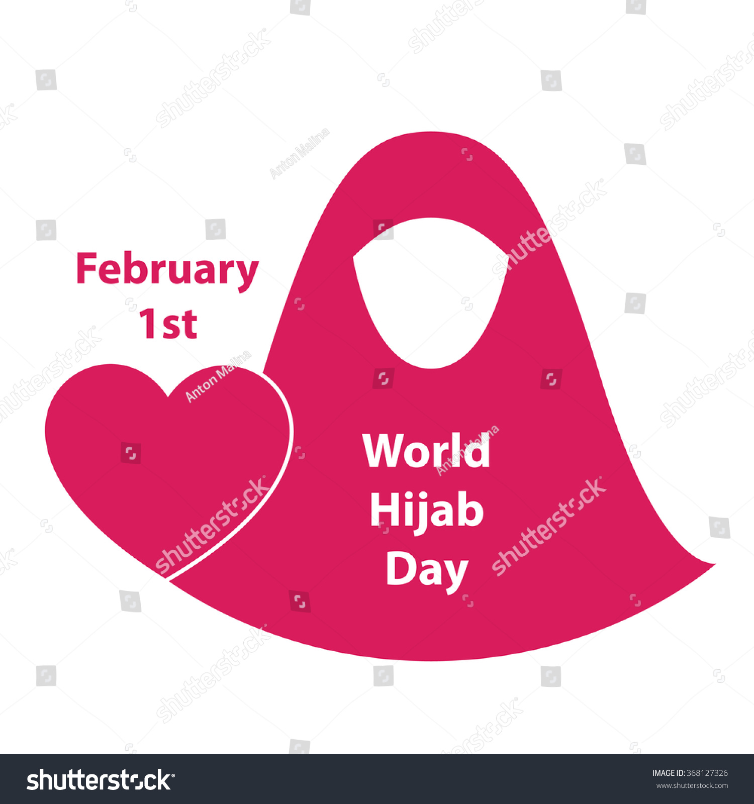 February 1st World Hijab Day Vector Stock Vector Royalty Free