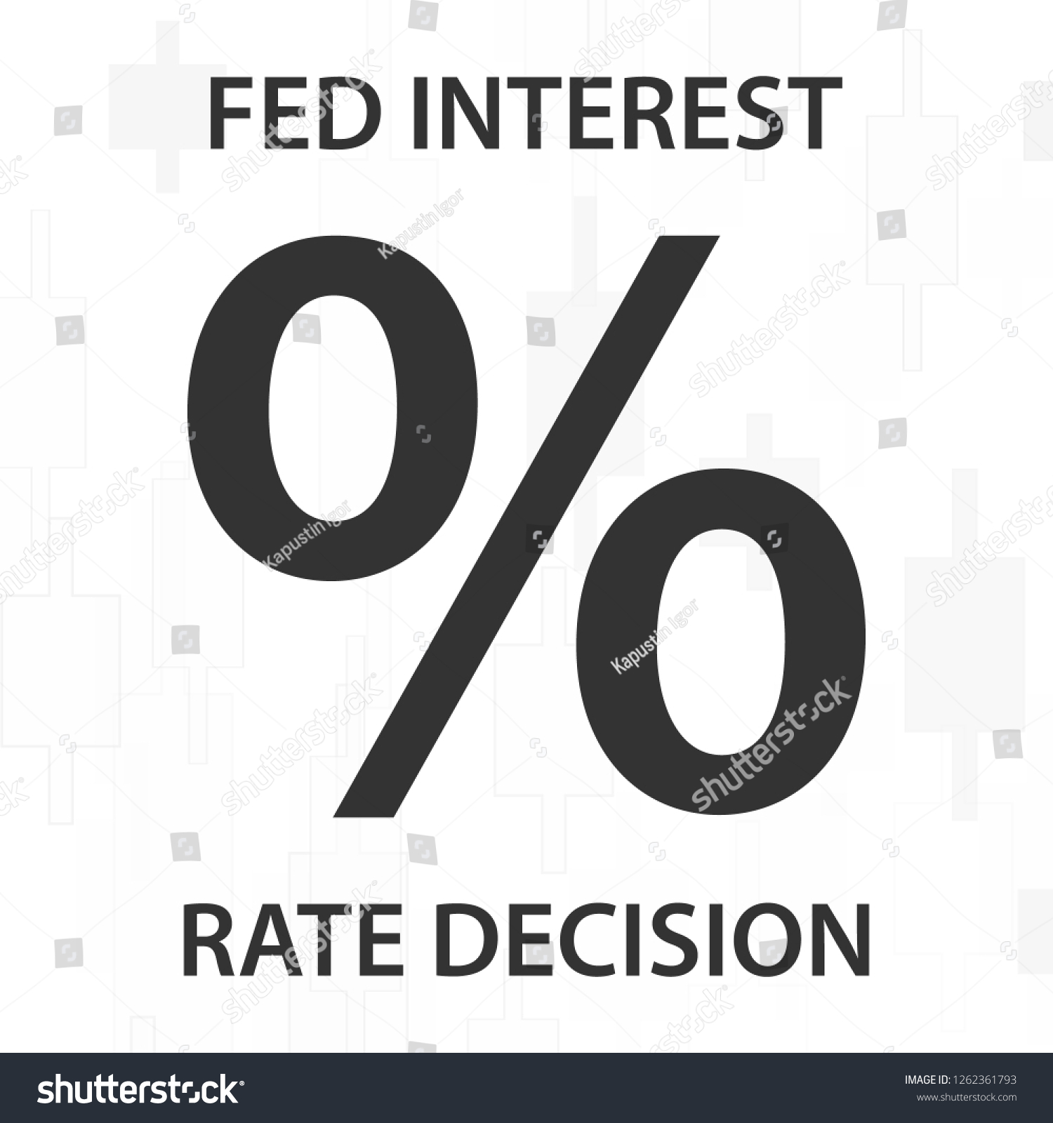 Fed Interest Rate Decision Vector Illustration Stock Vector (Royalty