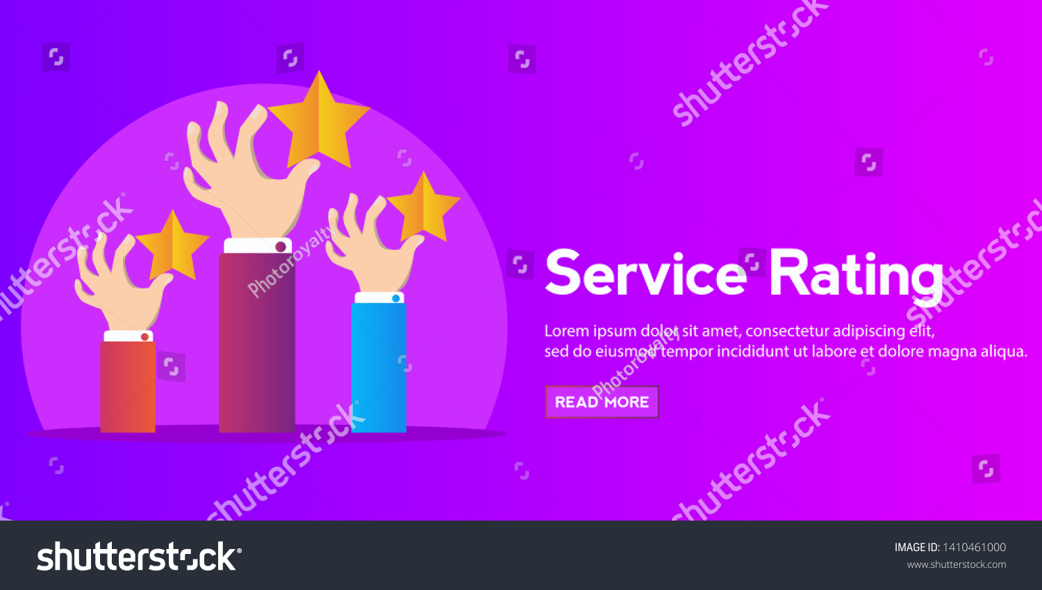 Feedback Recognition Concept Hand Holding Rating Stock Vector (Royalty ...