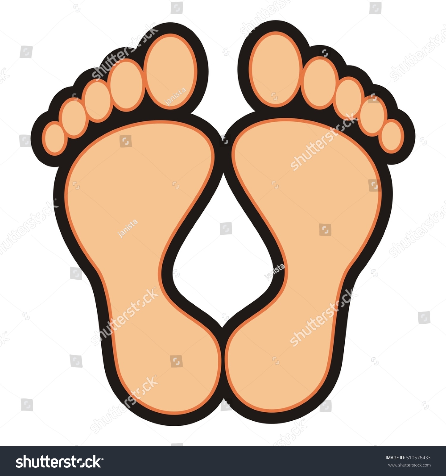 Feet Stock Vector Illustration 510576433 : Shutterstock