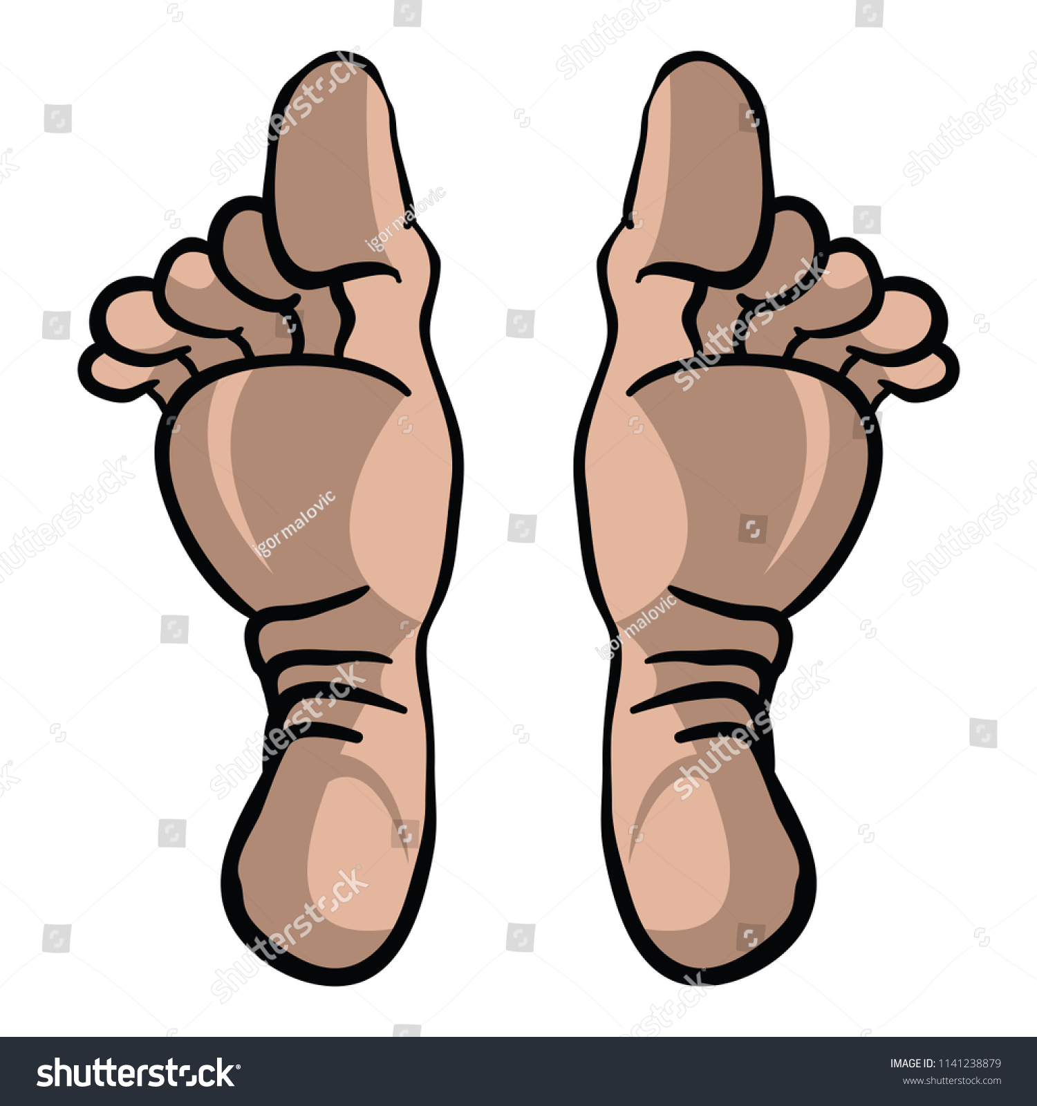 feet-cartoon-illustration-isolated-on-white-stock-vector-royalty-free