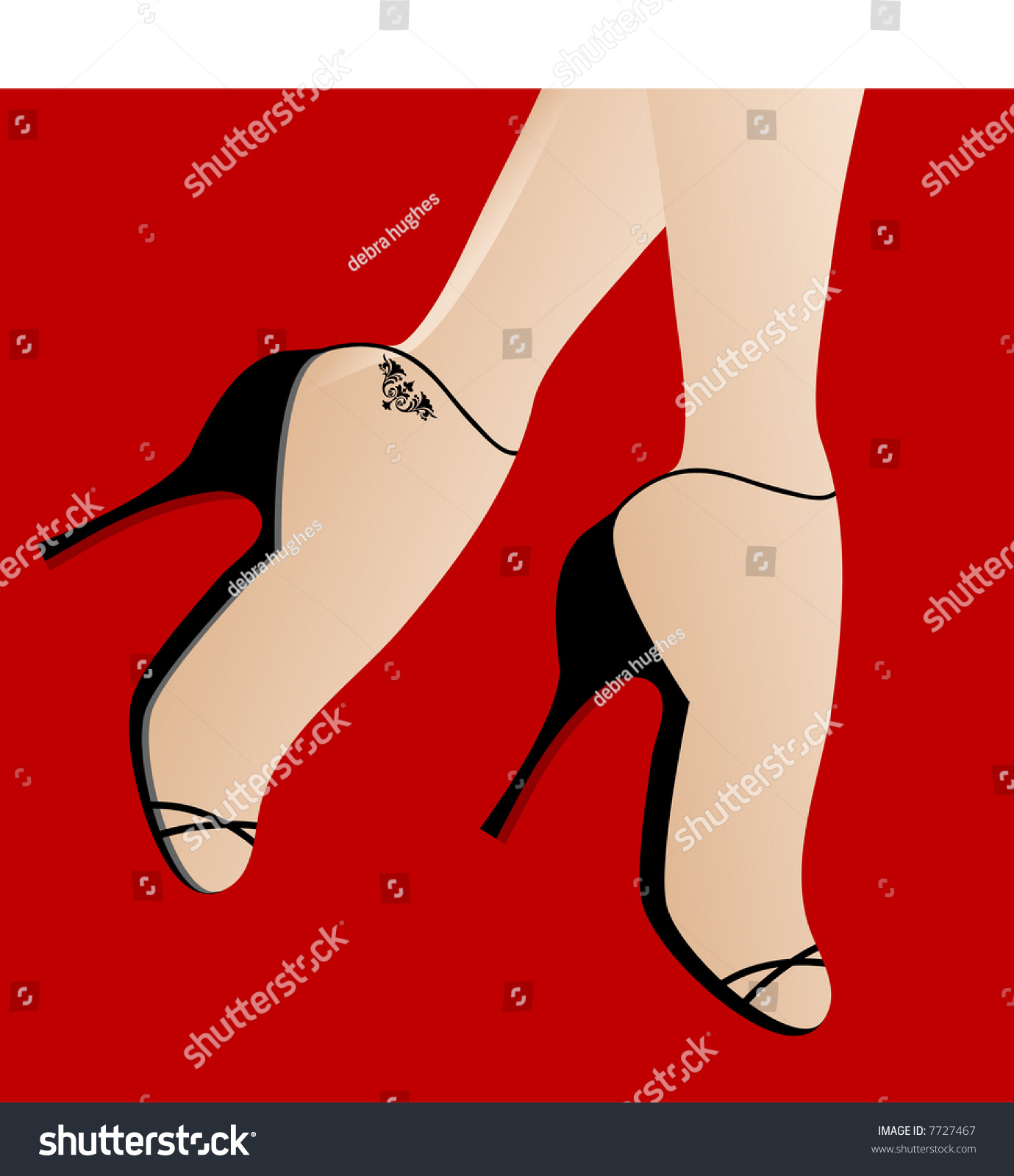 Feet Highheels Walking Stock Vector Royalty Free 7727467 Shutterstock 8605