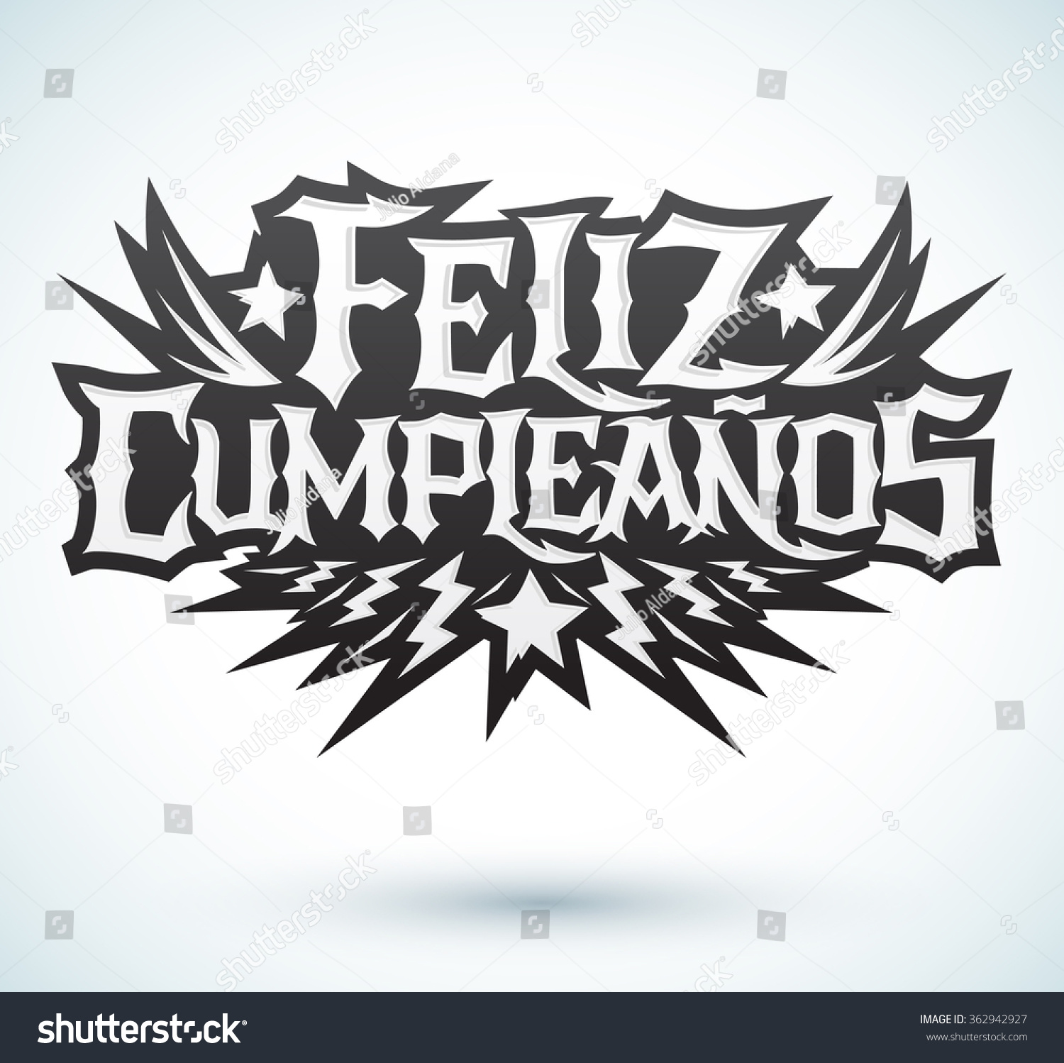 Image Vectorielle De Stock De Feliz Cumpleanos Heureux Texte Espagnol