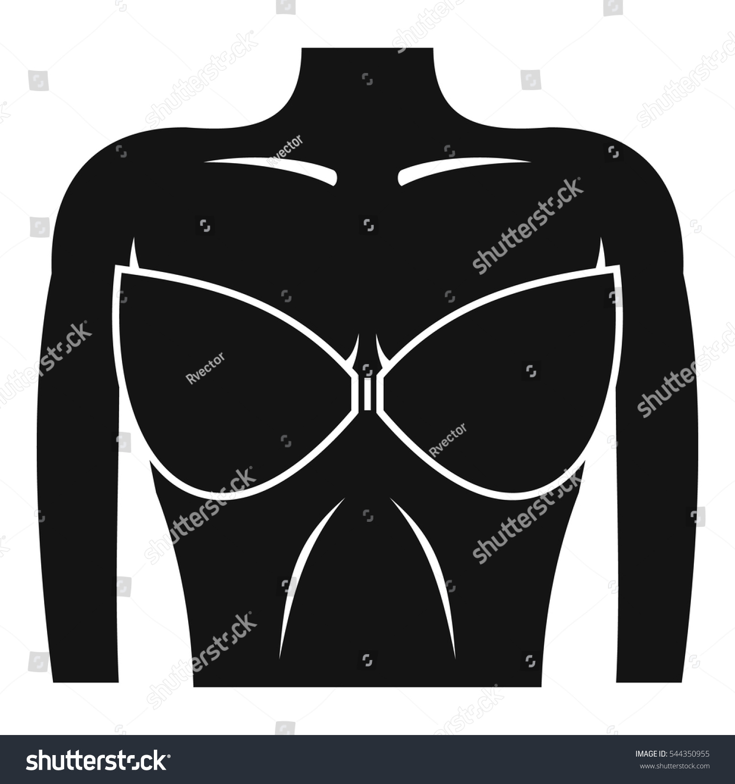 Female Breast Bra Icon Simple Illustration Stock Vector Royalty Free 544350955 Shutterstock 