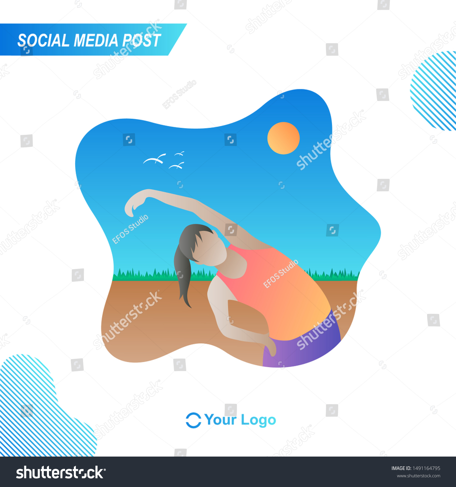 female-characters-sport-activities-people-doing-stock-vector-royalty