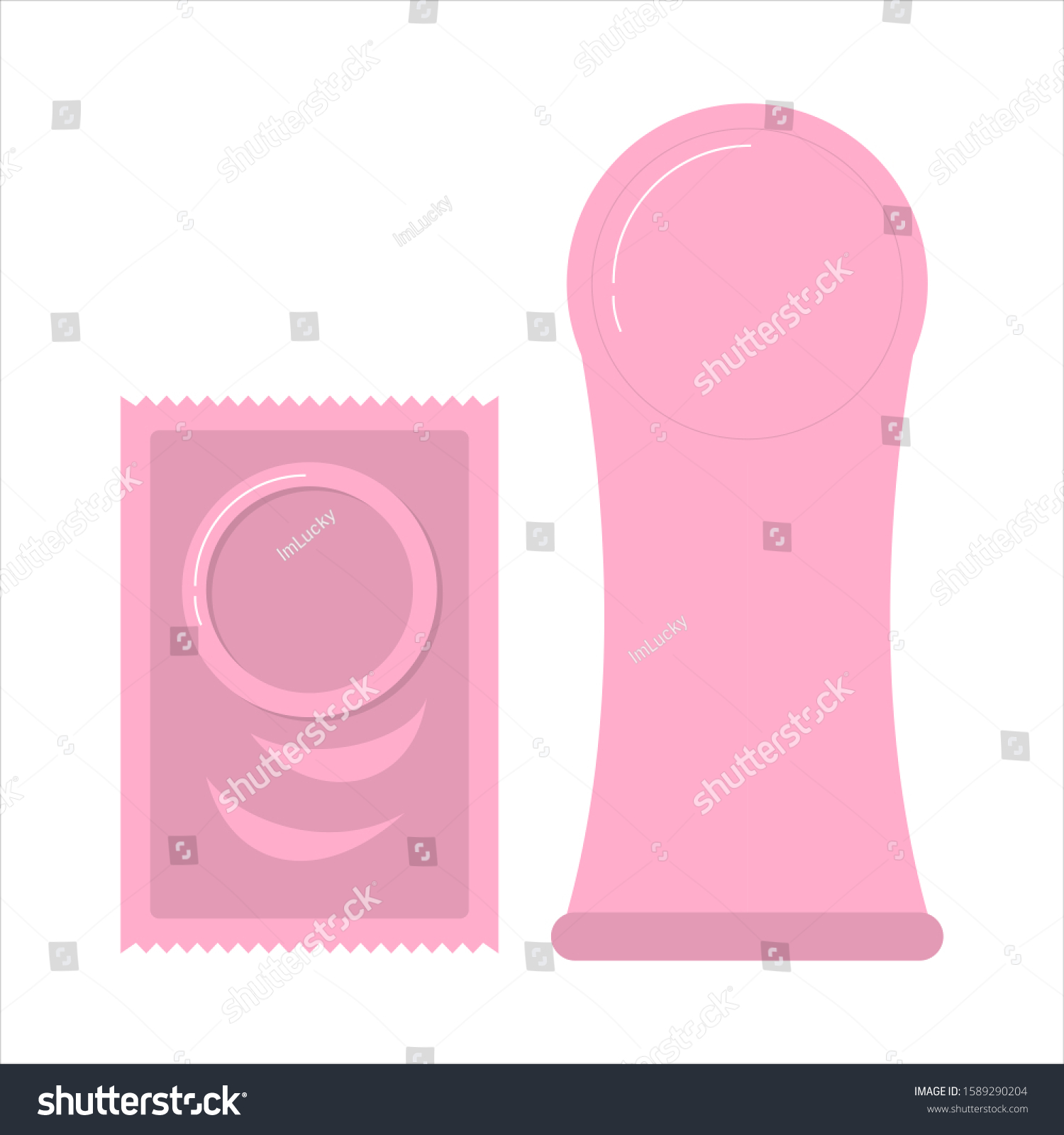 Female Condom Vector Isolated Safety Sex Stock Vector Royalty Free