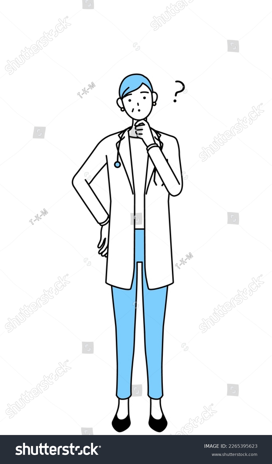SVG of Female doctor in white coats with stethoscopes, senior, middle-aged veterans with questions. svg