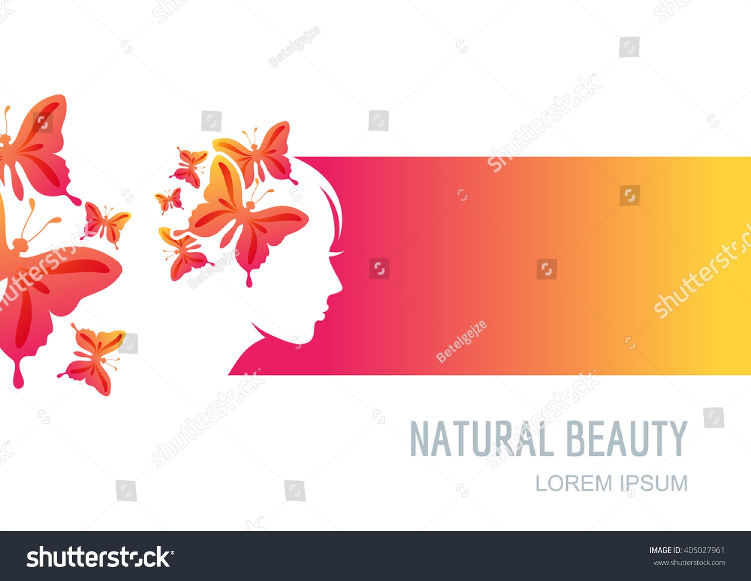 Female Face On Colorful Background Woman Stock Vector 