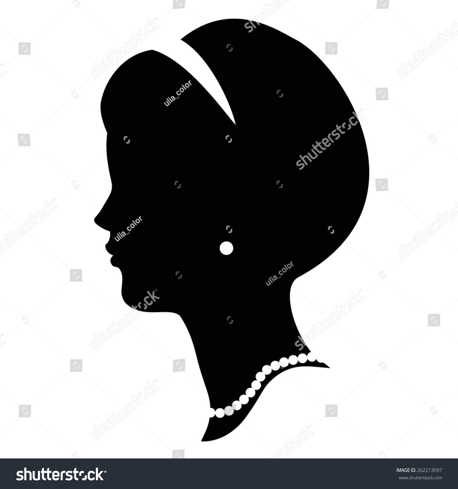 Female Face Vector Illustration Stock Vector (Royalty Free) 262213097