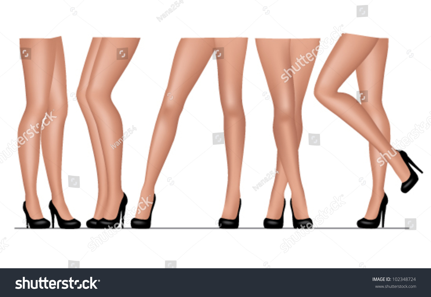 Female Legs Stock Vector Royalty Free 102348724 Shutterstock 6289