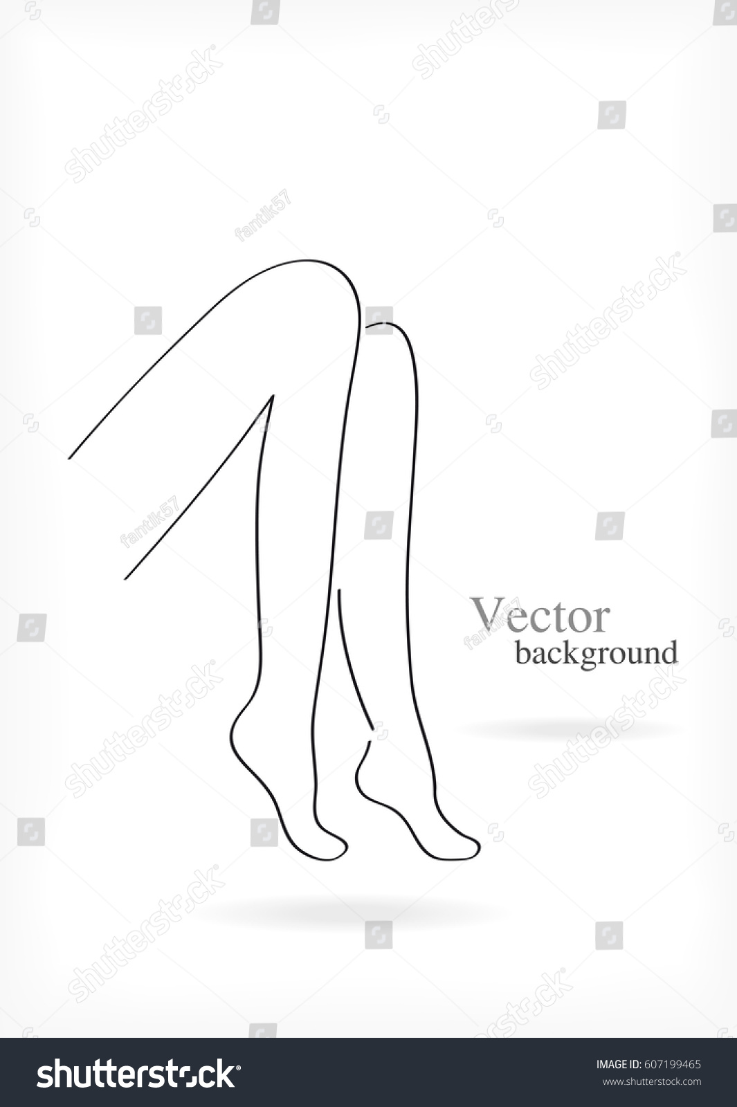 Female Legs Sexually Young Logotype Stock Vector 607199465 Shutterstock 