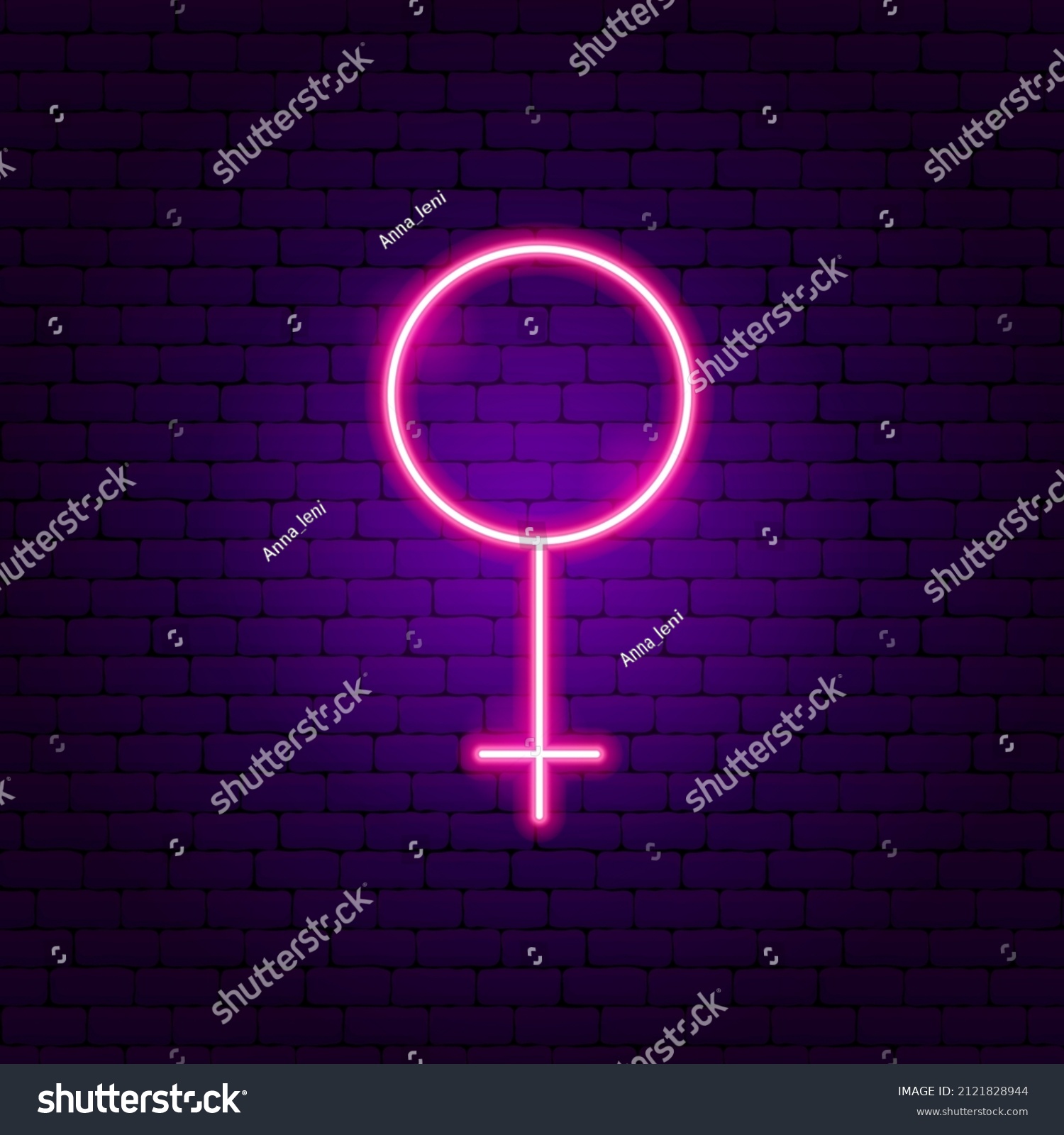 Female Neon Sign Vector Illustration Gender Stock Vector Royalty Free 2121828944
