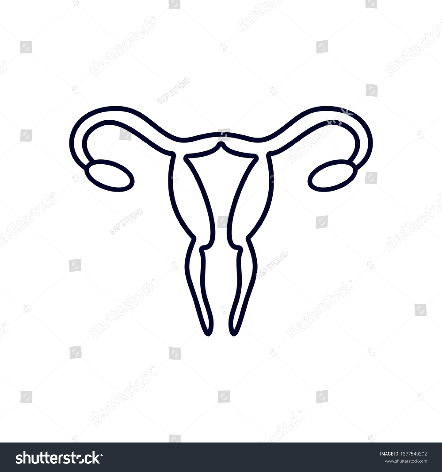Female Reproductive Organs Logo Design Vector Vetor Stock Livre De Direitos 1877540392 6804