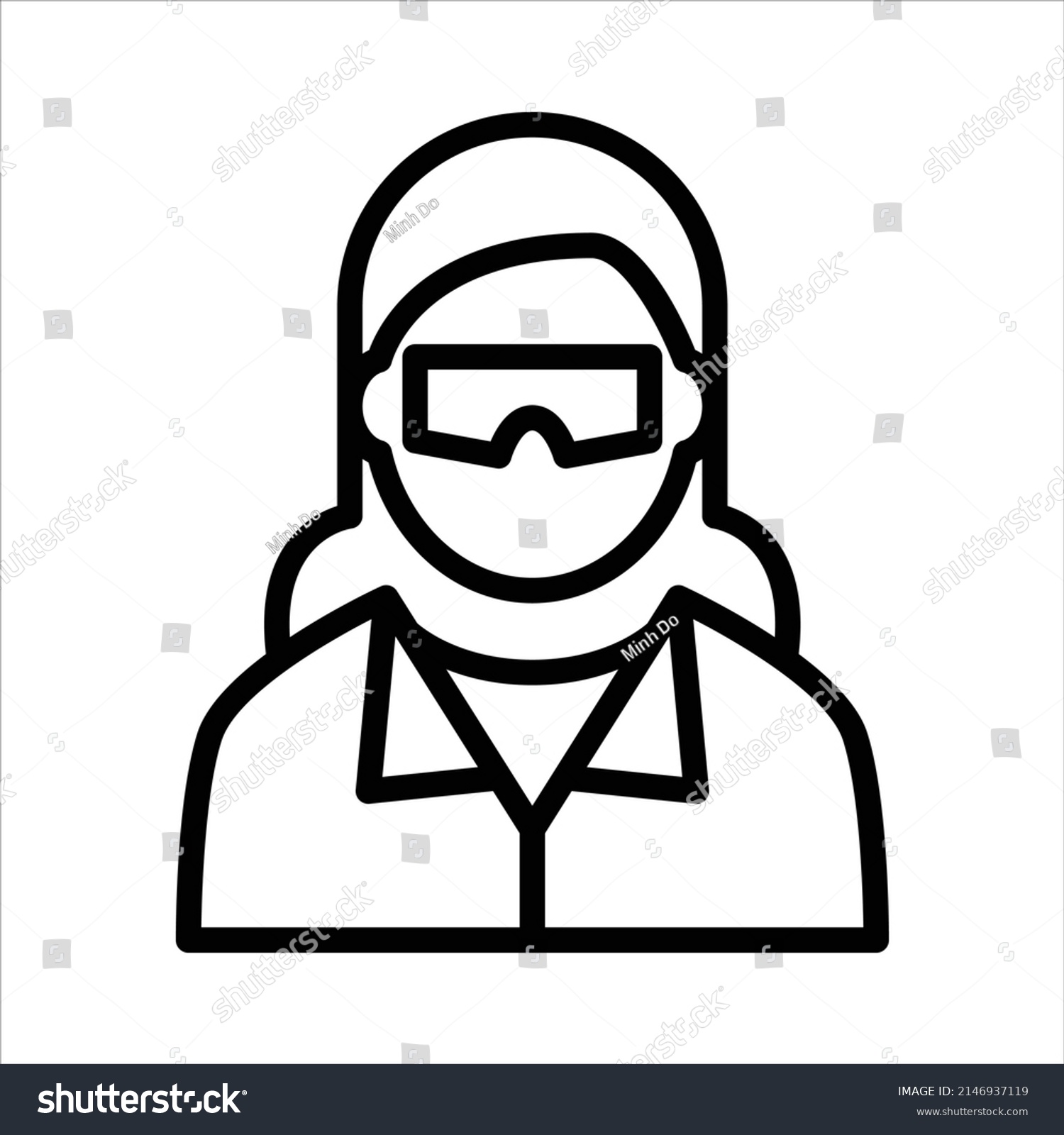 Female Scientist Vector Icon Symbol Design Stock Vector (Royalty Free ...