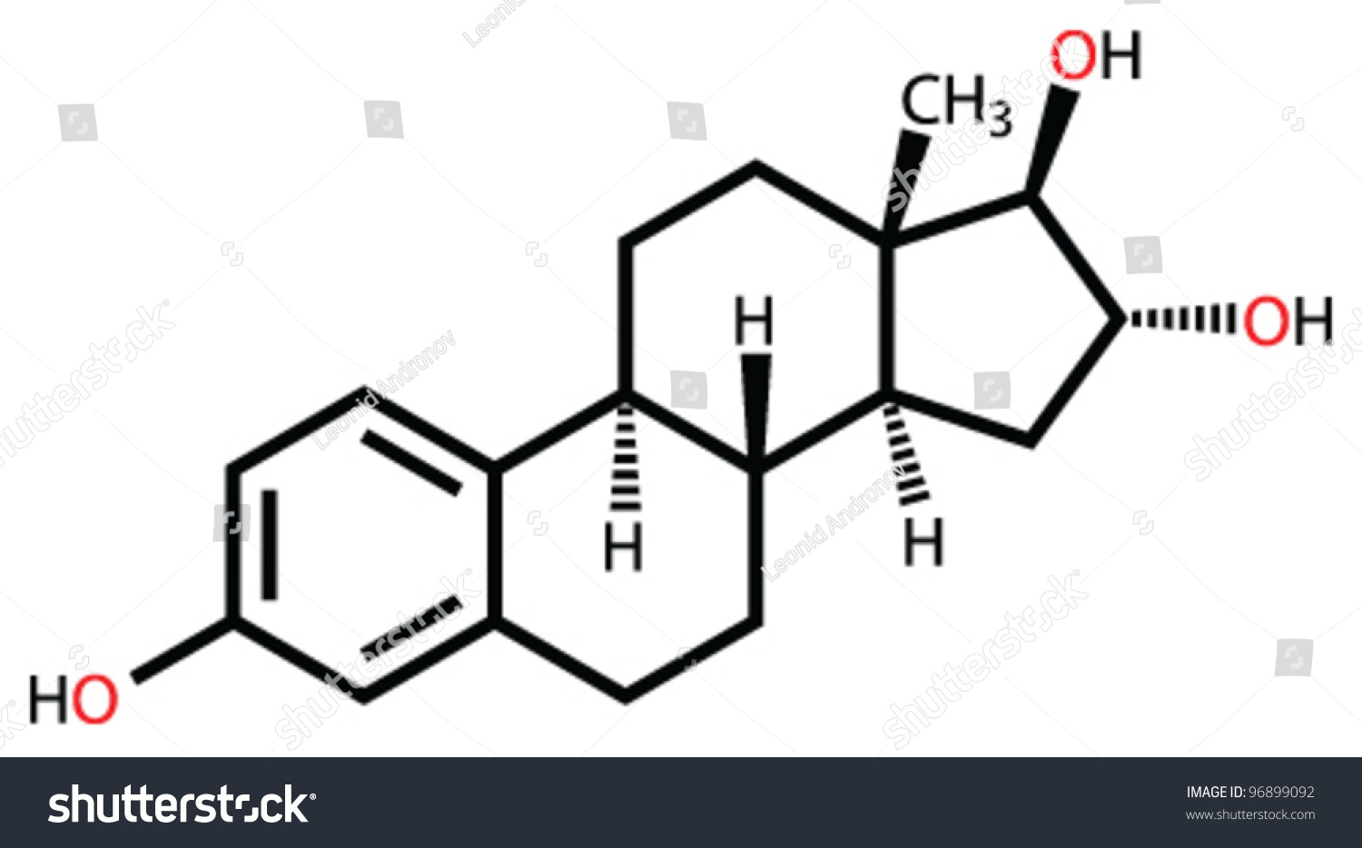 Female Sex Hormone Estriol Structural Formula Stock Vector Royalty Free 96899092 4478