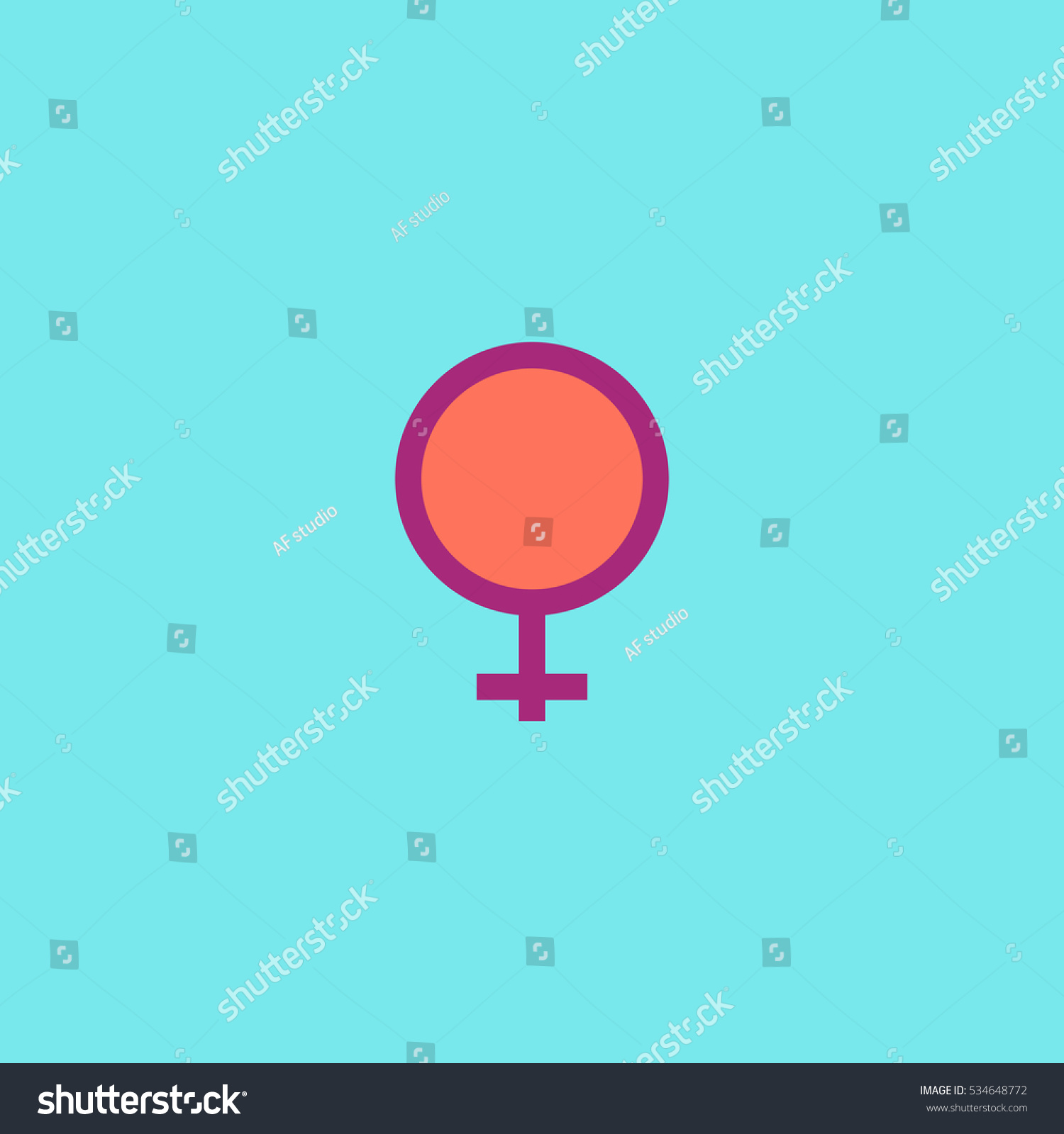 Female Sex Icon Simple Vector Color Stock Vector Royalty Free 534648772 Shutterstock 3760
