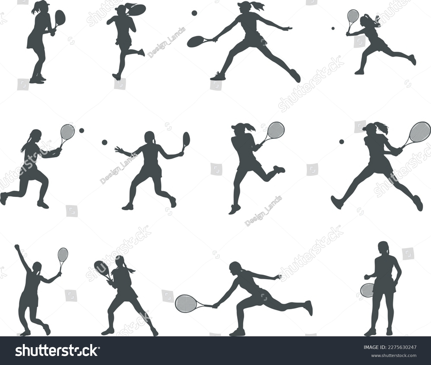 SVG of Female tennis player silhouettes, Tennis player silhouette, Woman tennis player vector, Tennis player SVG svg