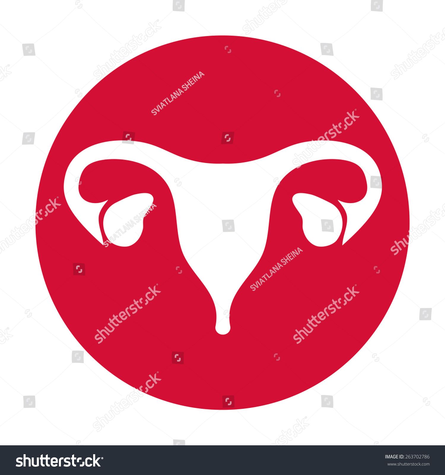 Female Uterus Icon Stock Vector 263702786 : Shutterstock