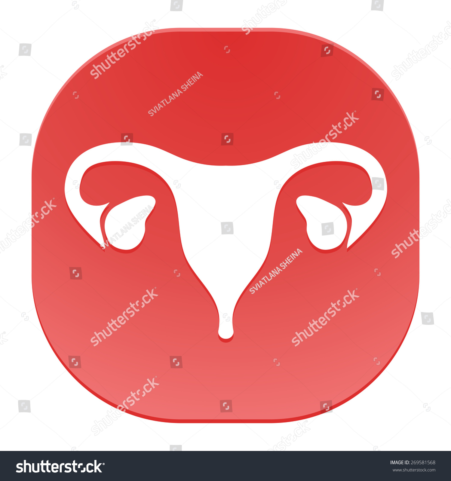 Female Uterus Icon Stock Vector 269581568 Shutterstock 3846