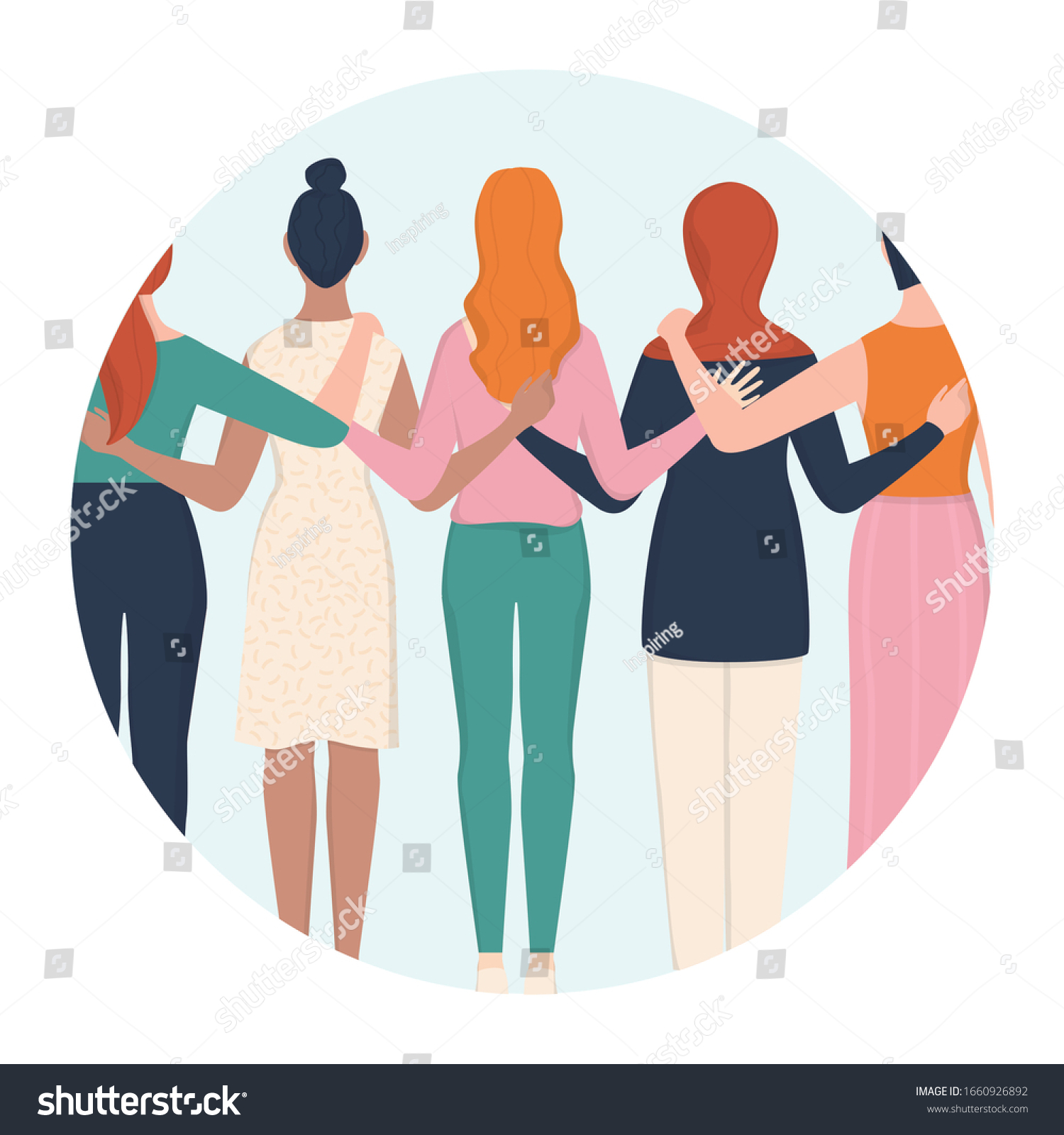 Femenism Girl Power Concept Icon Idea Stock Vector Royalty Free 1660926892 9944