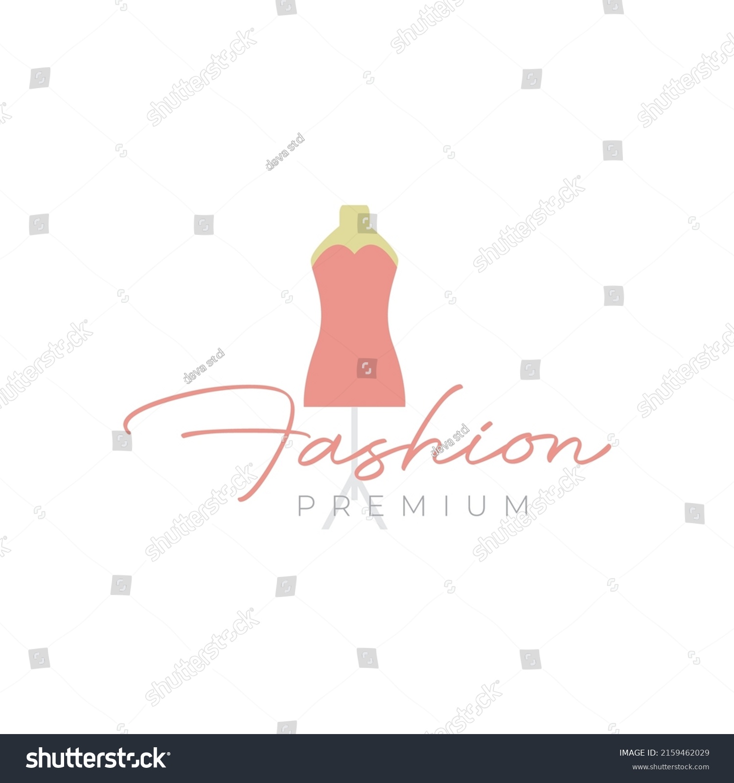 Feminine Fashion Dress Mannequin Logo Design Stock Vector (Royalty Free ...