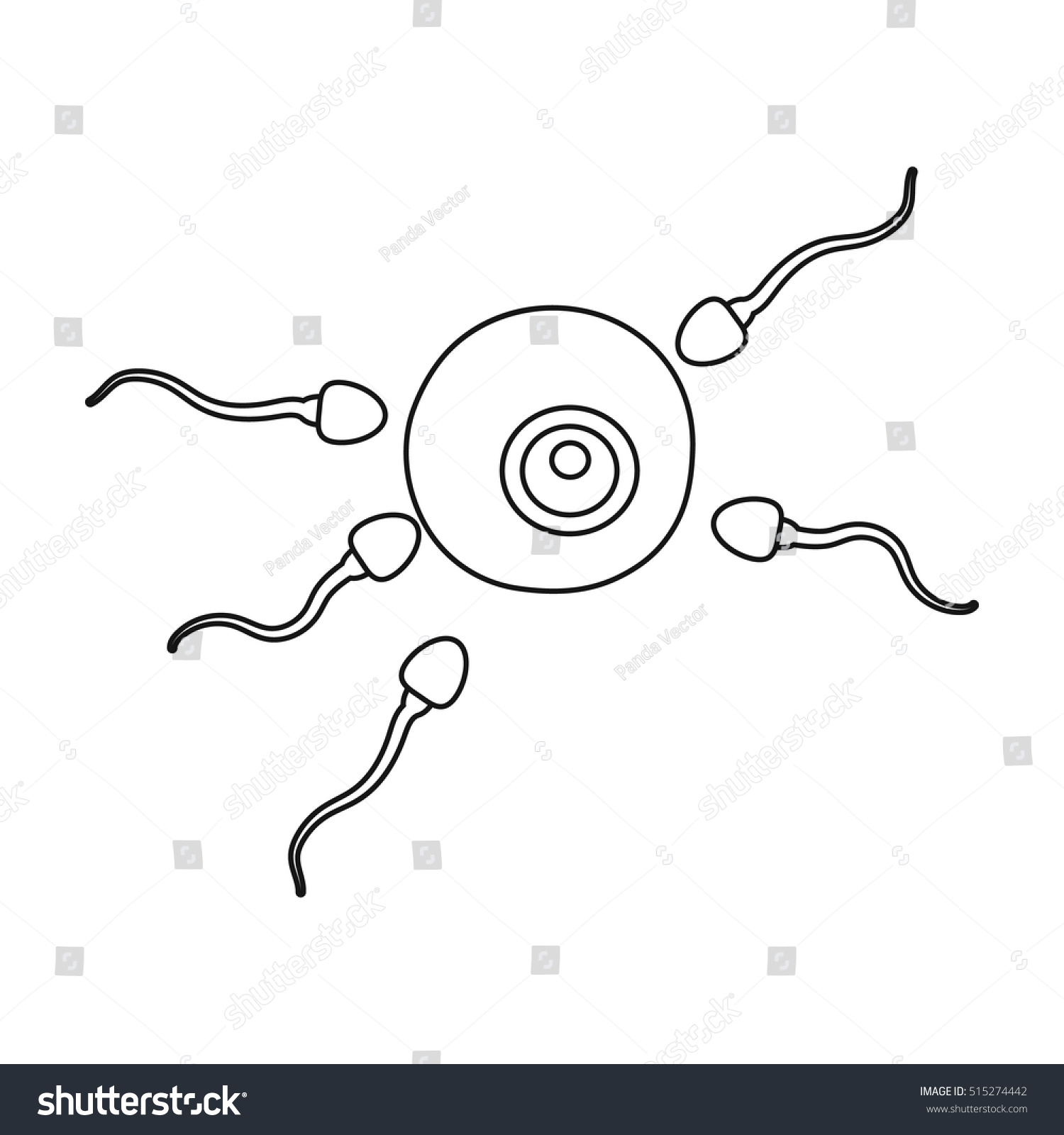 Fertilization Icon Outline Style Isolated On Stock Vector 515274442