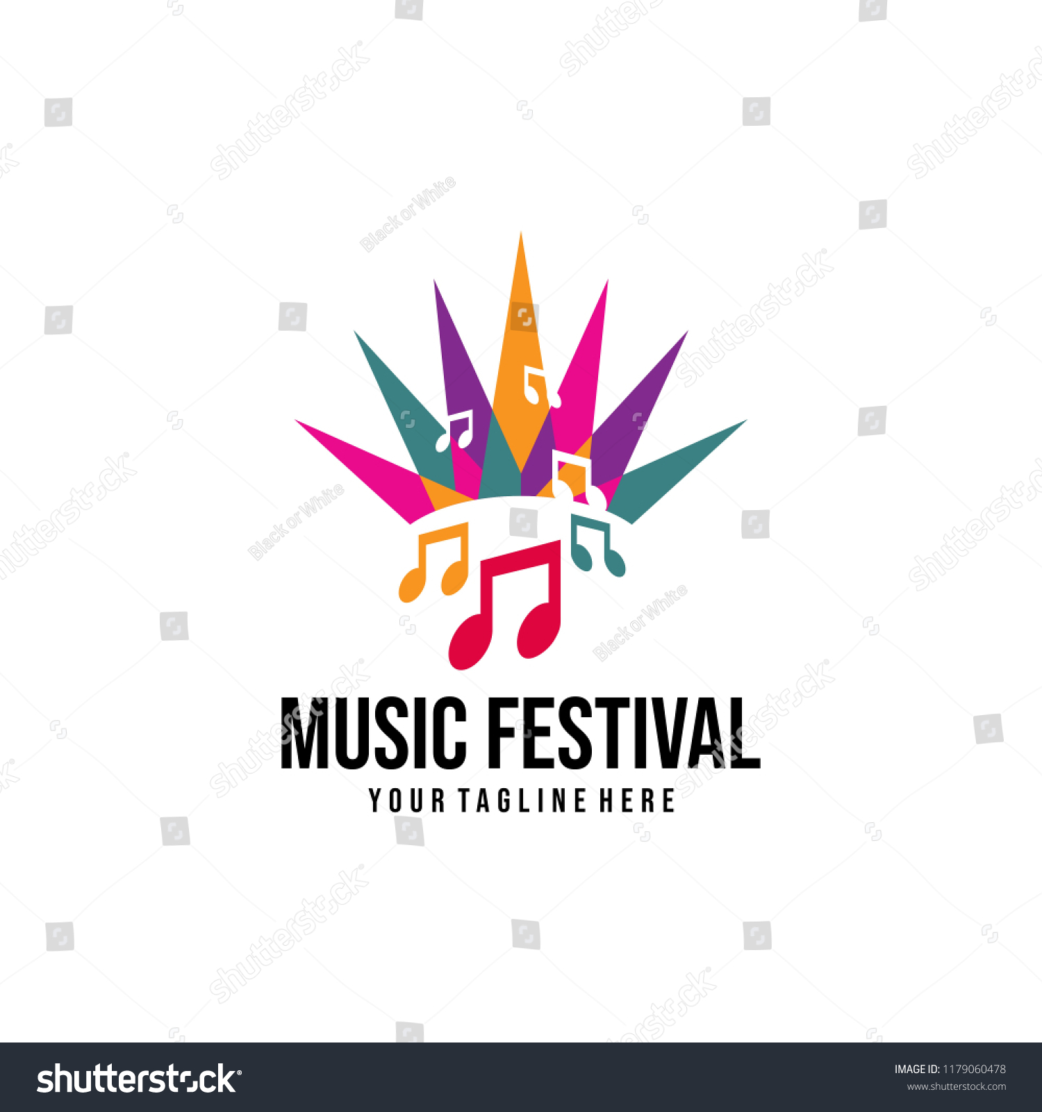 Festival Logo Template Stock Vector (Royalty Free) 1179060478 ...