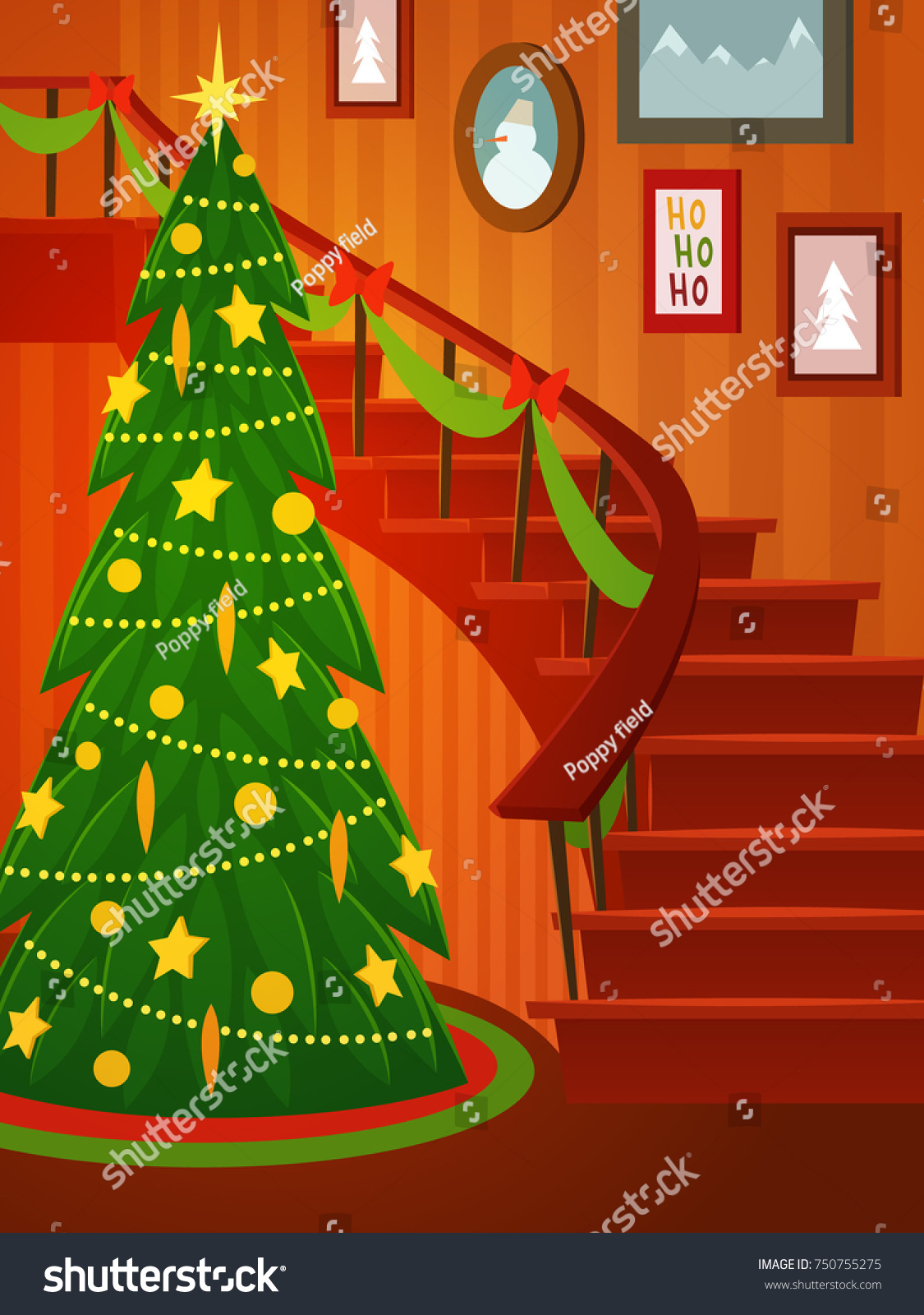 Poppy Decorated Tree Poppy Decorated Tree