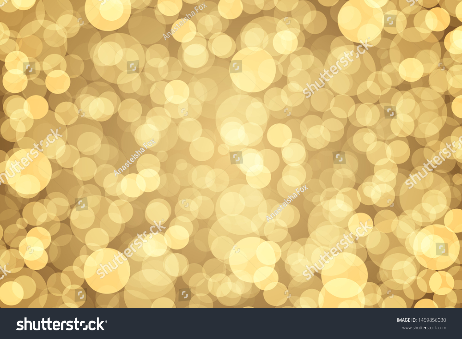 Festive Gold Background Bokeh Vector Illustration Stock Vector Royalty Free