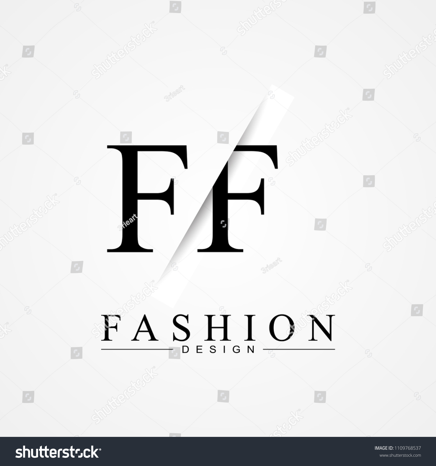 Ff F F Cutting Linked Letter Stock 