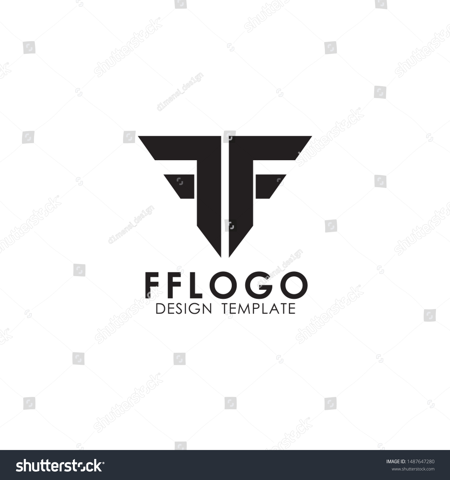 Vektor Stok Ff Letter Initial Logo Design Vector (Tanpa Royalti ...