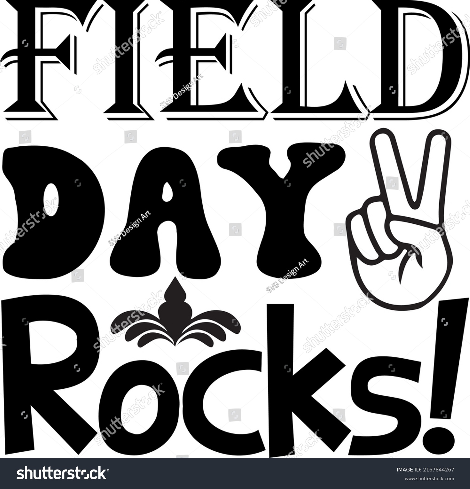 SVG of Field Day Rocks! Craft svg printable File svg