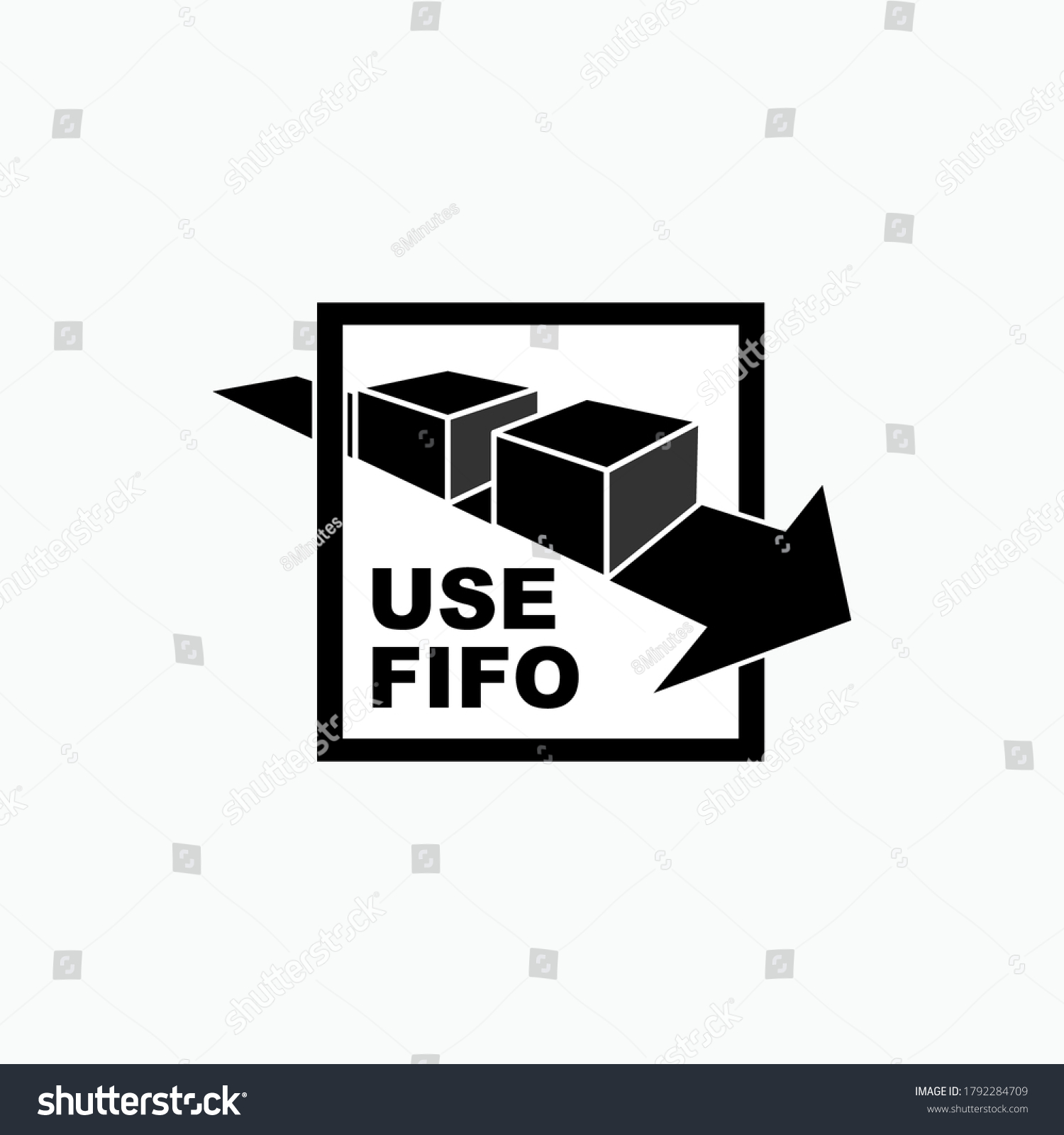 Fifo Icon Symbols Goods Manage Strategy Stock Vector (Royalty Free ...