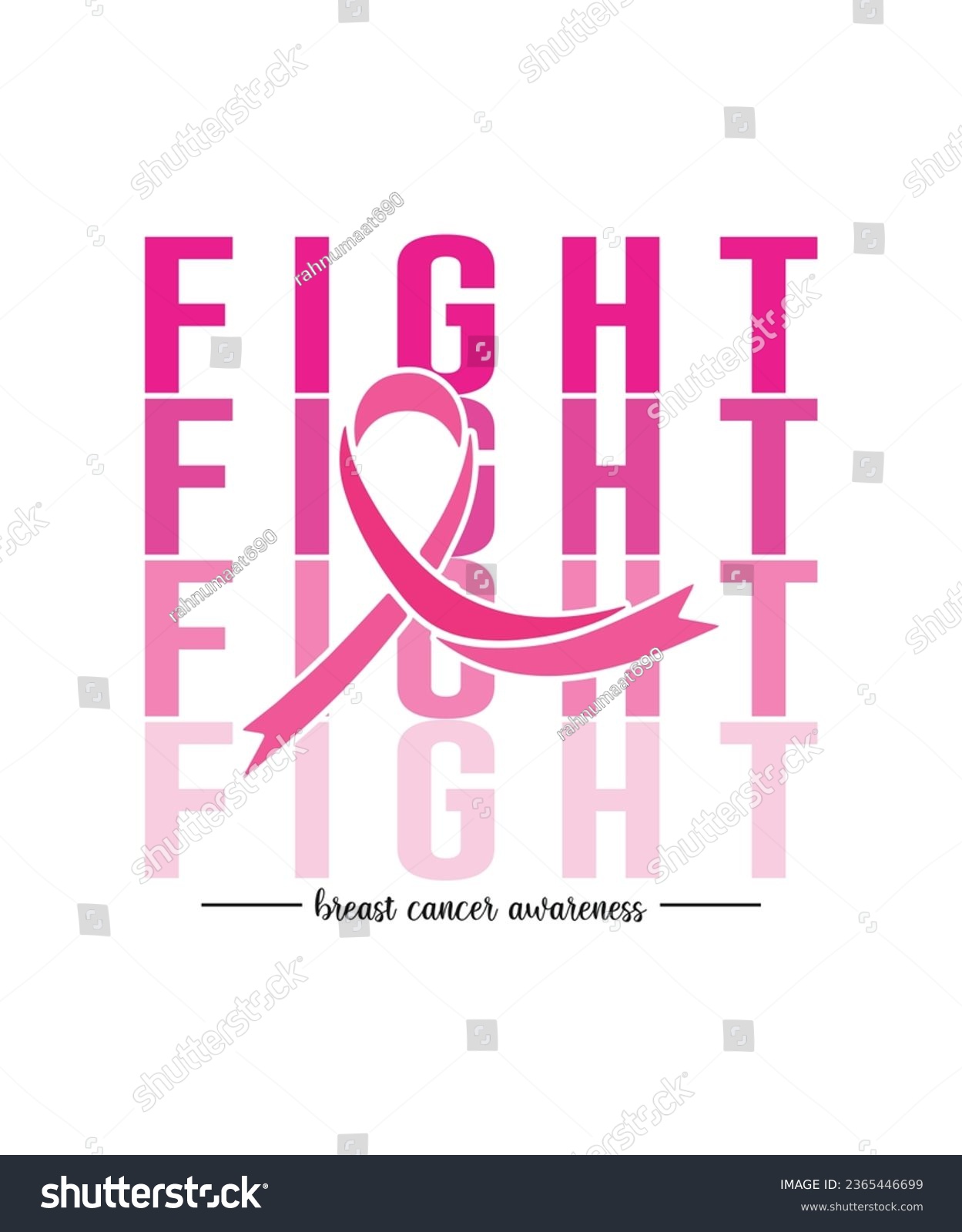 SVG of Fight breast cancer awareness ribbon design svg
