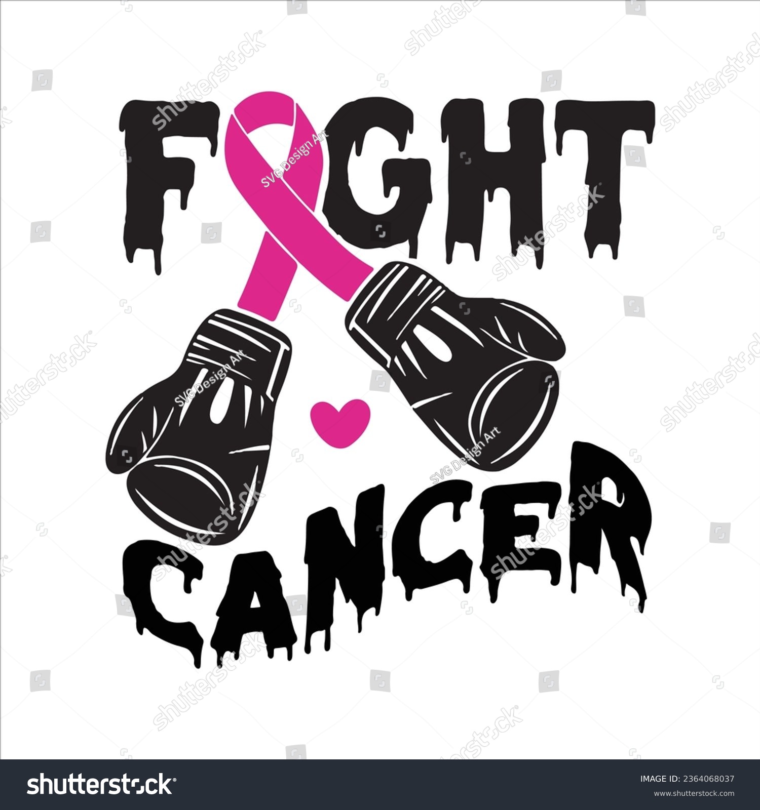 SVG of Fight Cancer Awareness Ribbon Shirt design svg