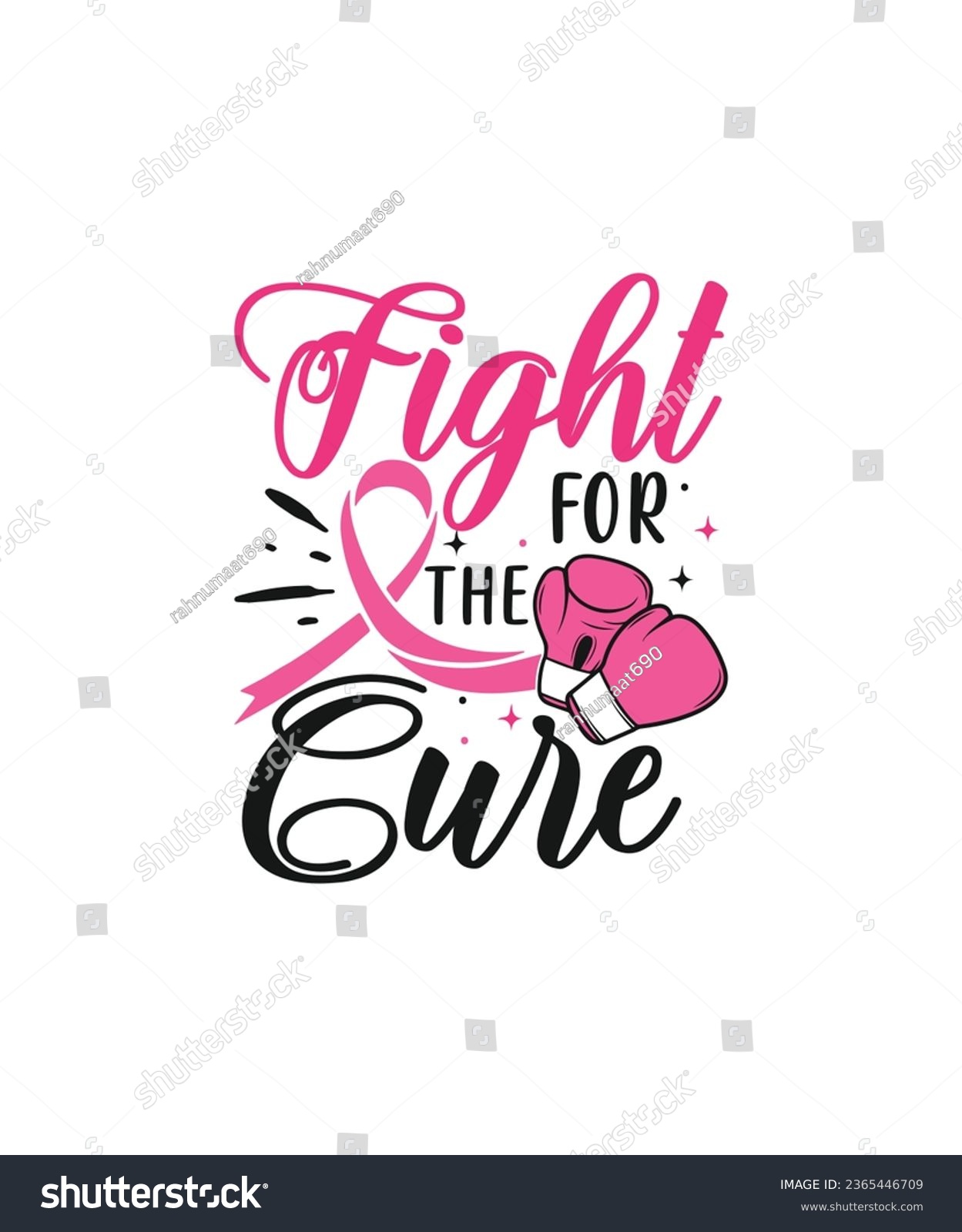 SVG of Fight for the cure breast cancer awareness svg