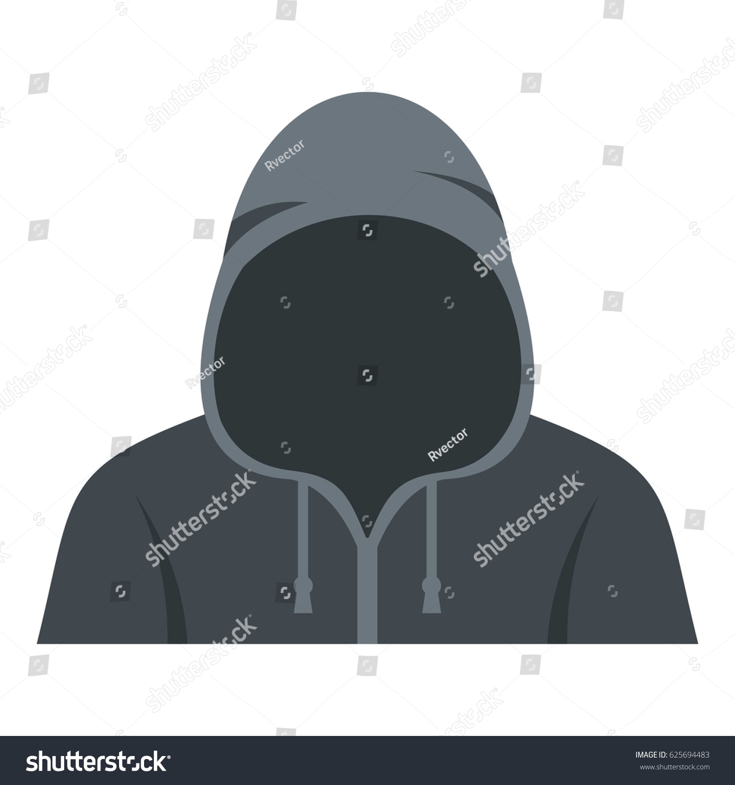 SVG of Figure in a hoodie icon flat isolated on white background vector illustration svg