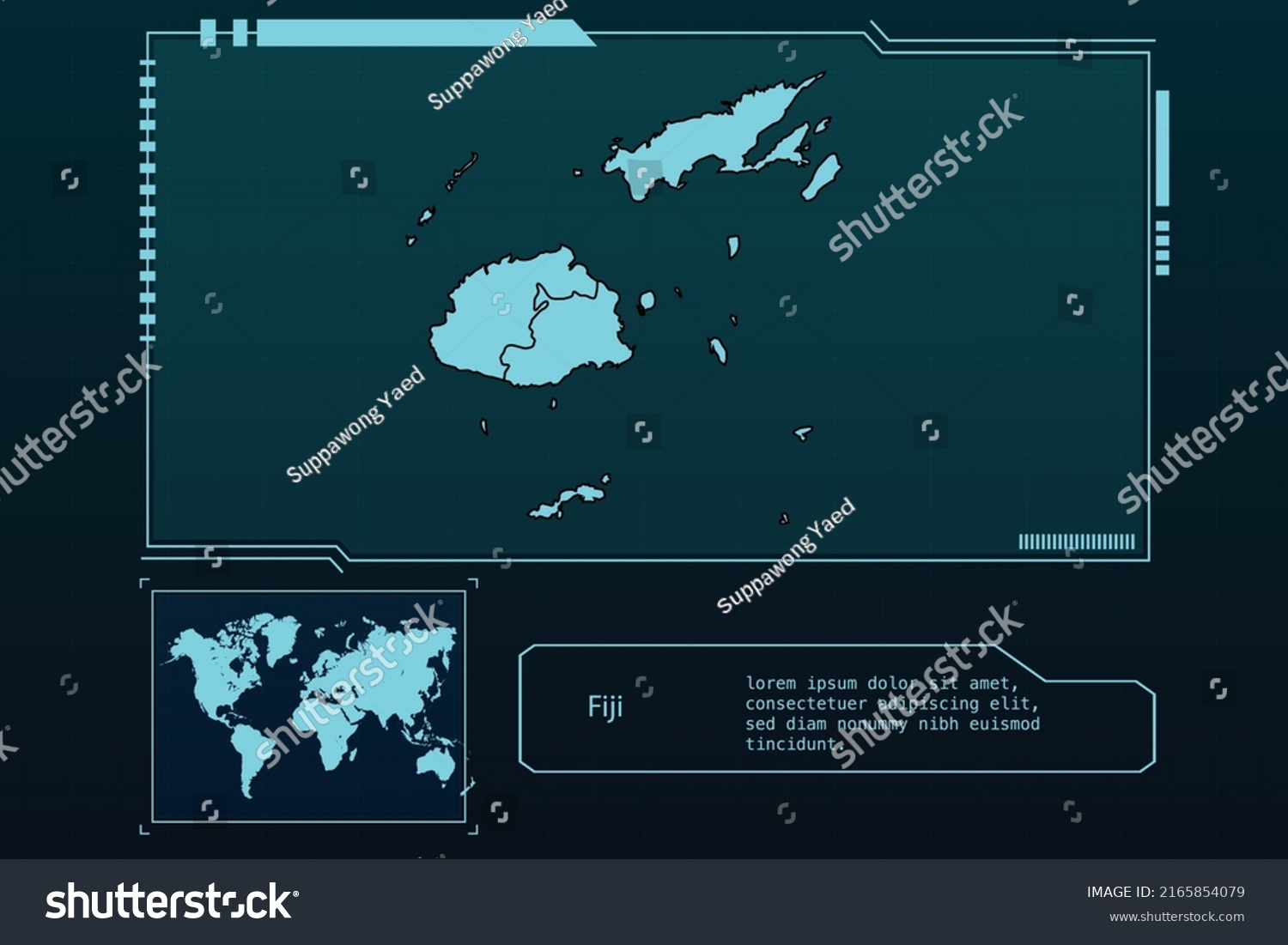 Fiji Map Futuristic Infographic Map Element Stock Vector Royalty Free   Stock Vector Fiji Map Futuristic Infographic Map Element Collection Background 2165854079 