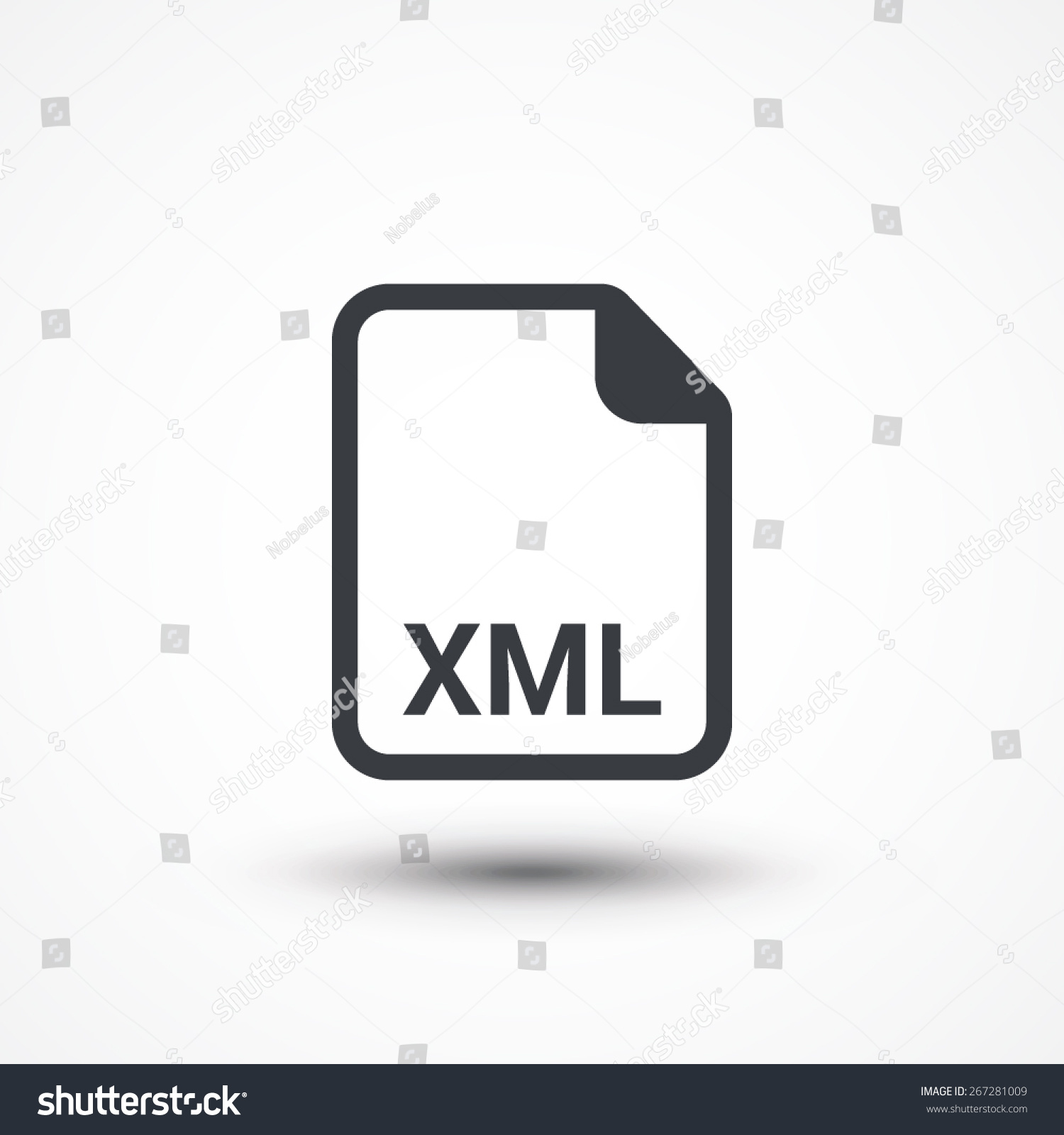 File Document Icon. Download Xml Button. Xml File Extension Symbol ...