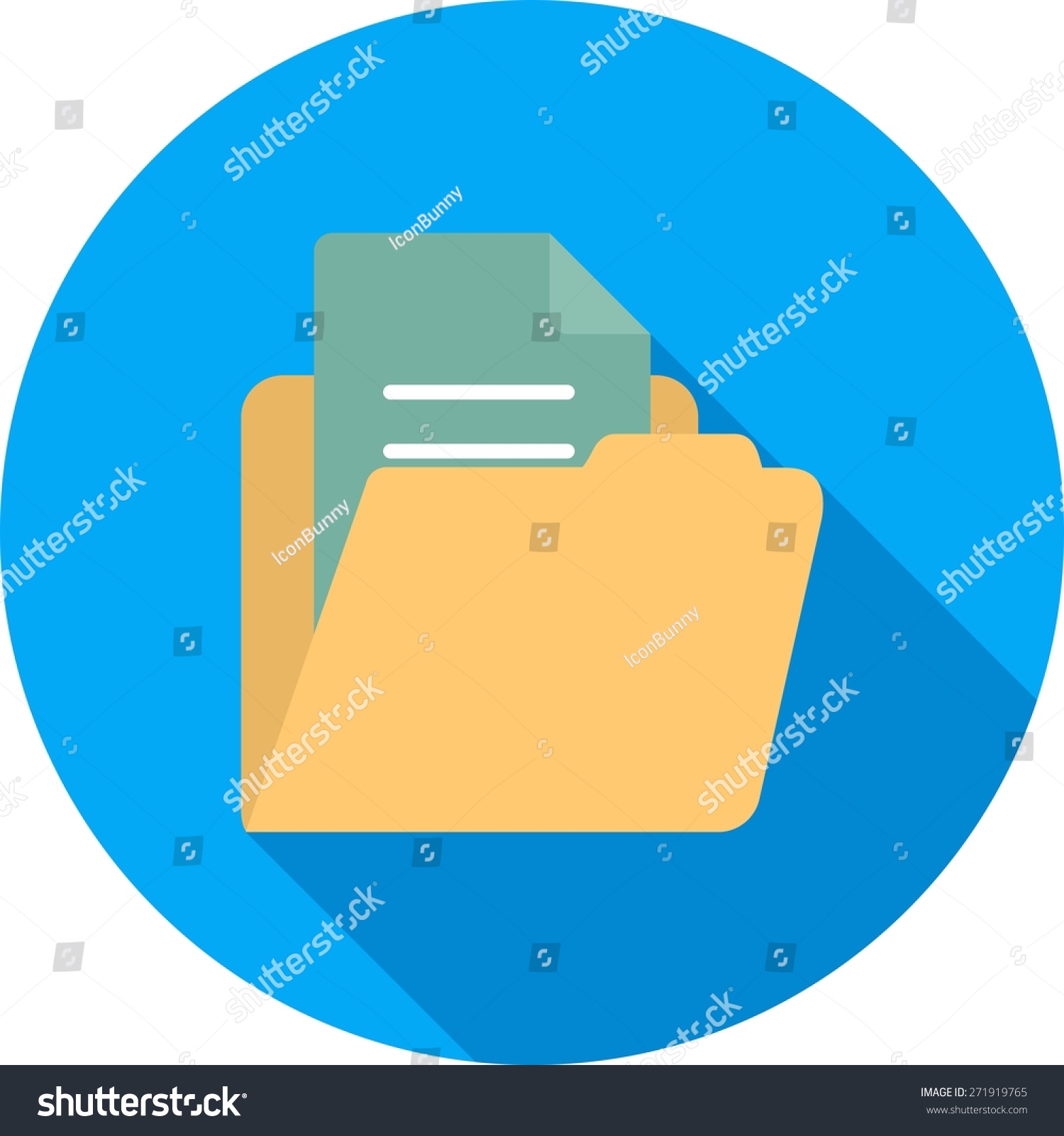 File Folder Document Icon Vector Image Stock Vector 271919765 ...