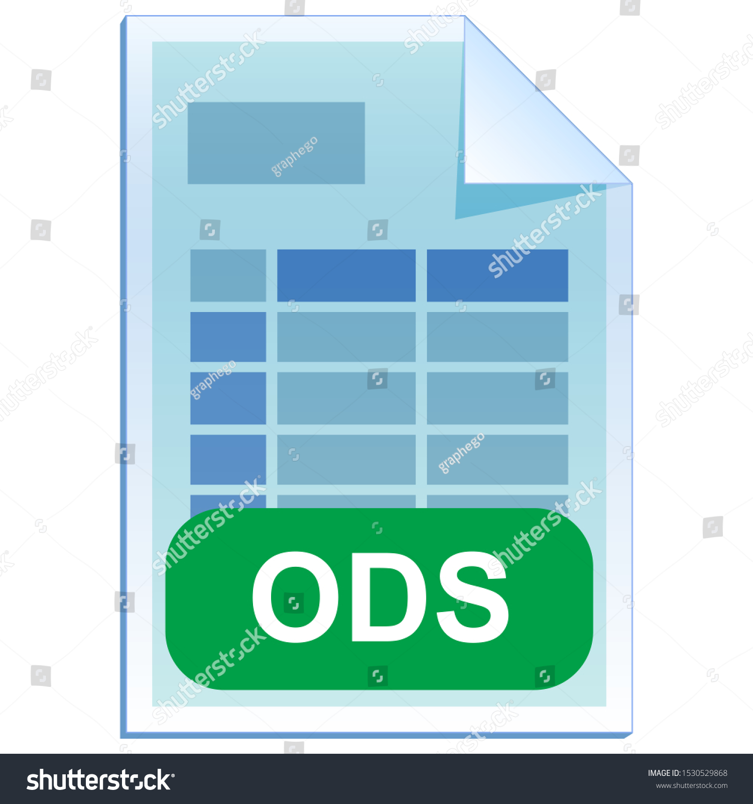 File Format File Extension Spreadsheet Document Stock Vector (Royalty