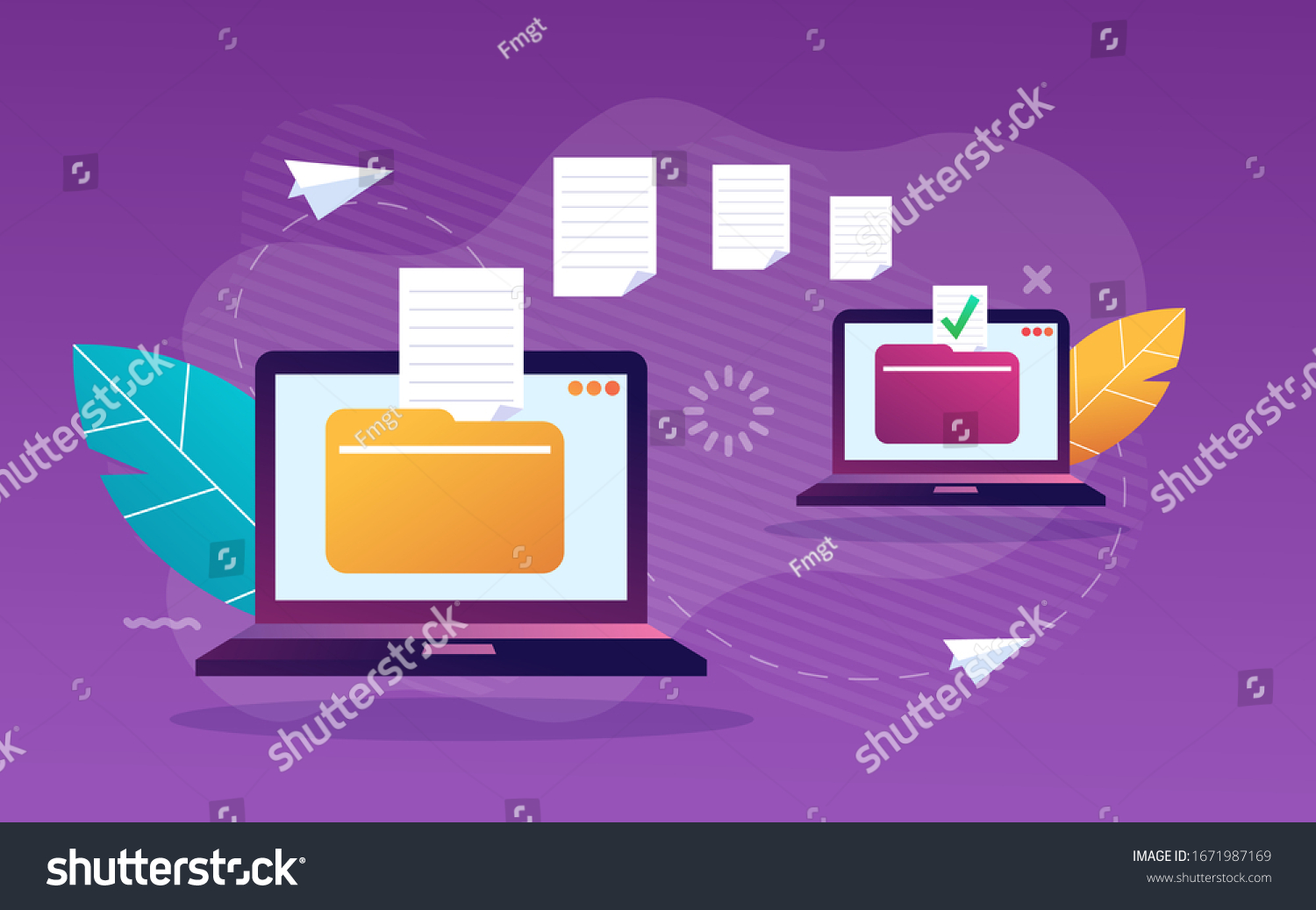 file-transfer-files-transferred-encrypted-form-stock-vector-royalty