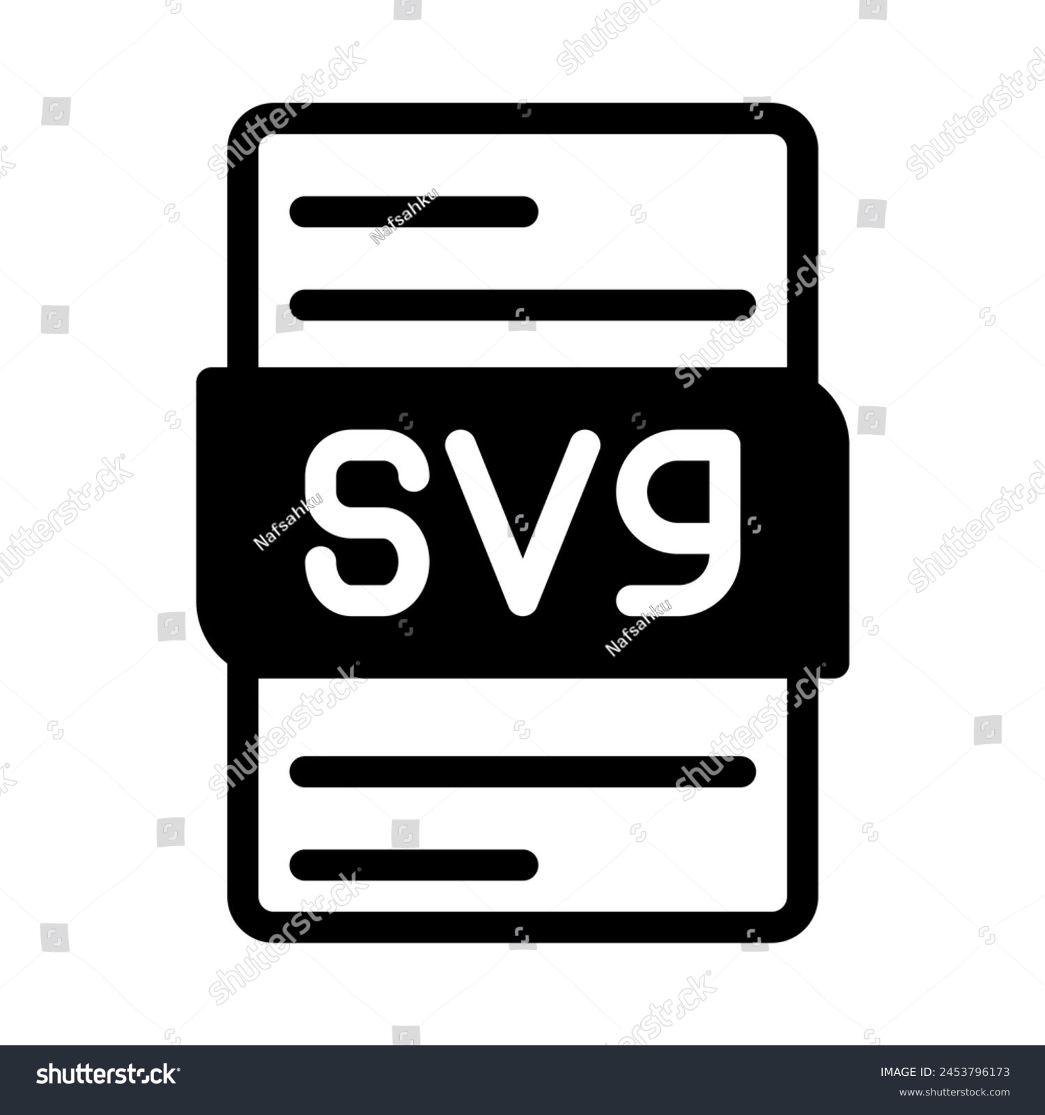SVG of file Type Icon. Files document graphic design. with outline style. vector illustration. svg