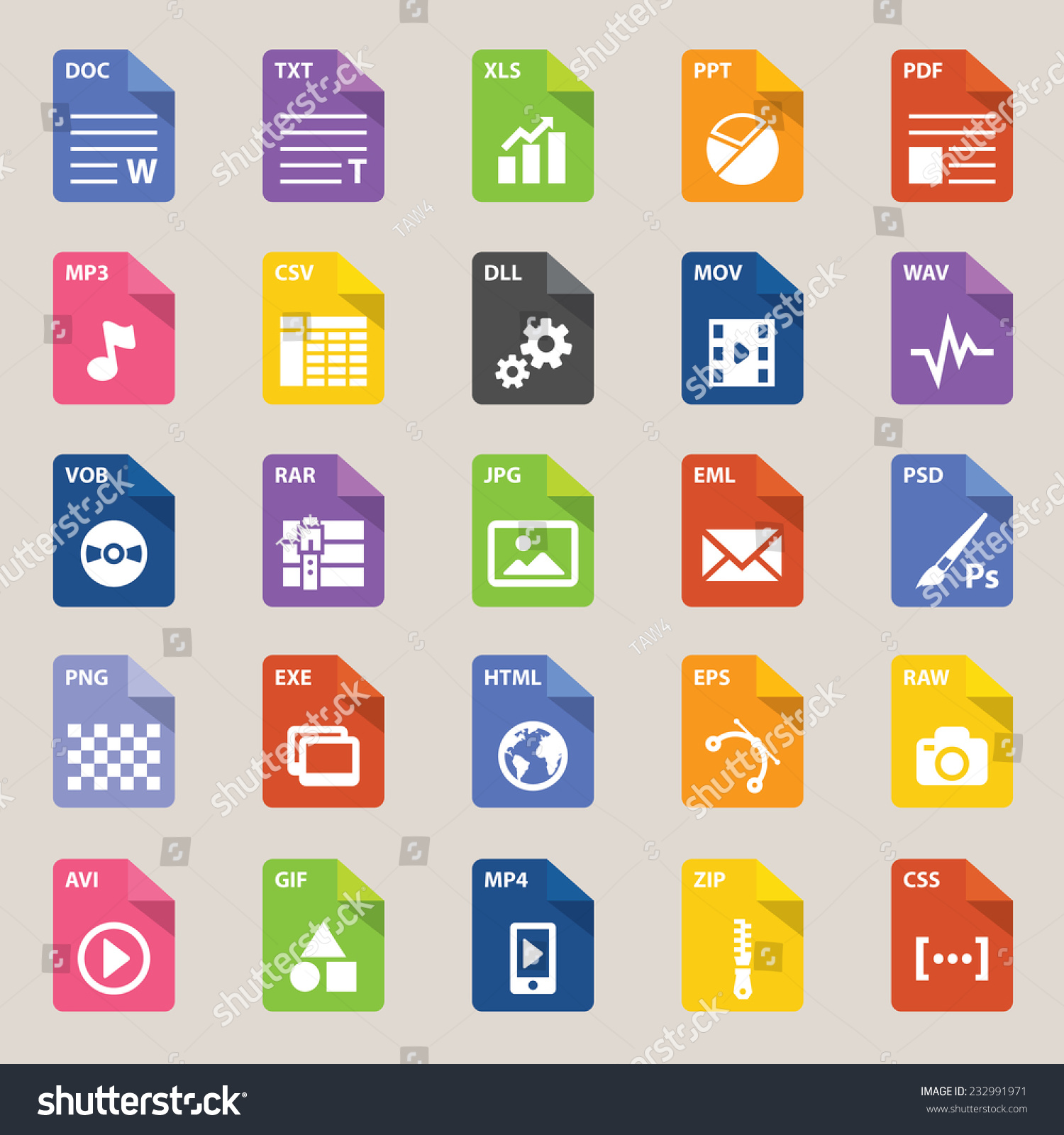 File Types Icon Stock Vector (Royalty Free) 232991971 - Shutterstock