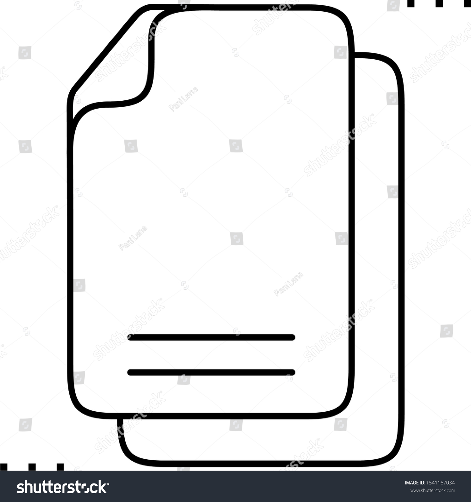 Files Line Art Icon Black Aesthetic Stock Vector (Royalty Free) 1541167034