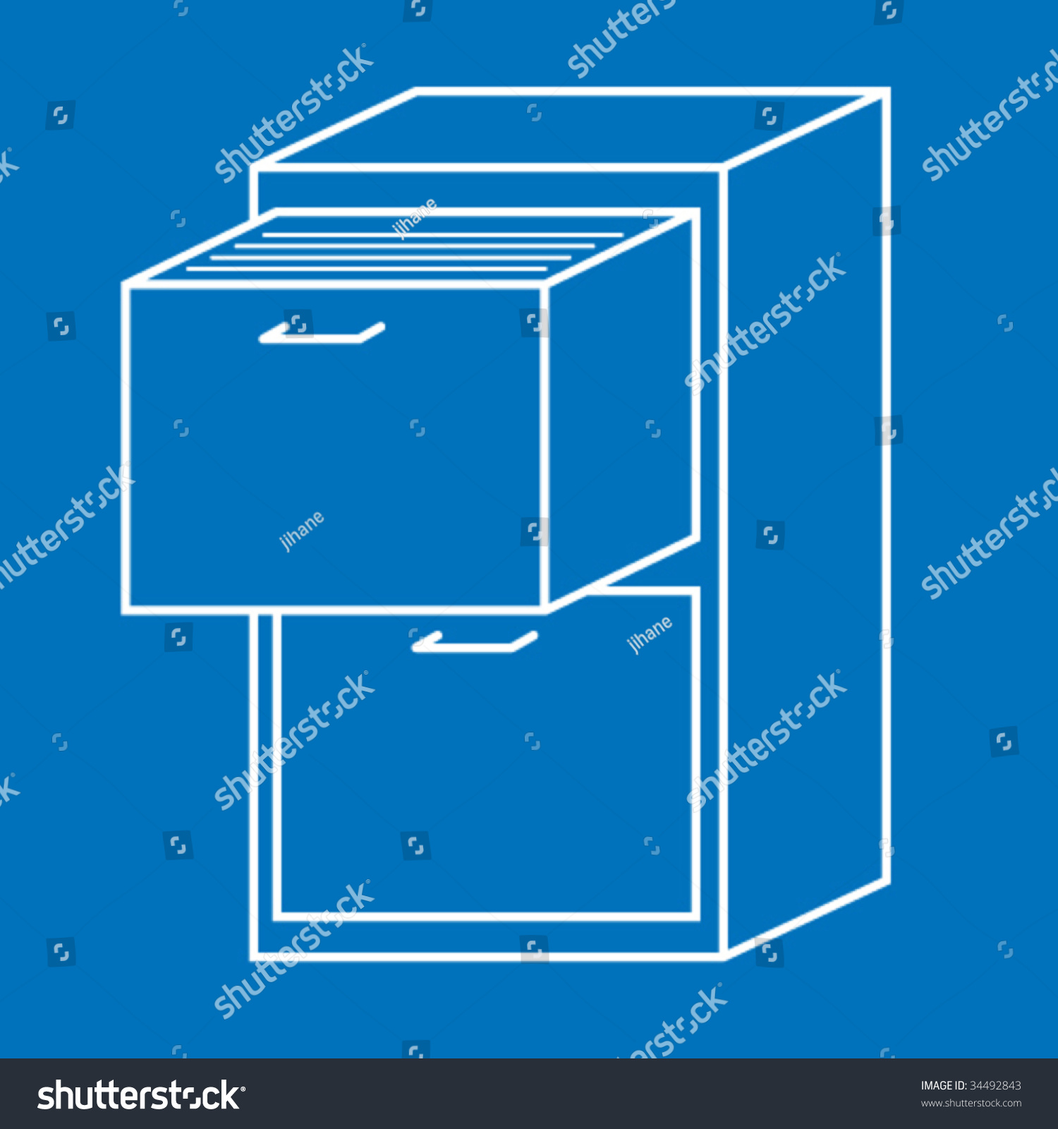 Filing Cabinet Icon Stock Vector (Royalty Free) 34492843 - Shutterstock