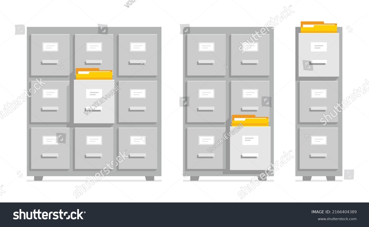 Filing Cabinets Office Document File Organisation Stock Vector (Royalty ...