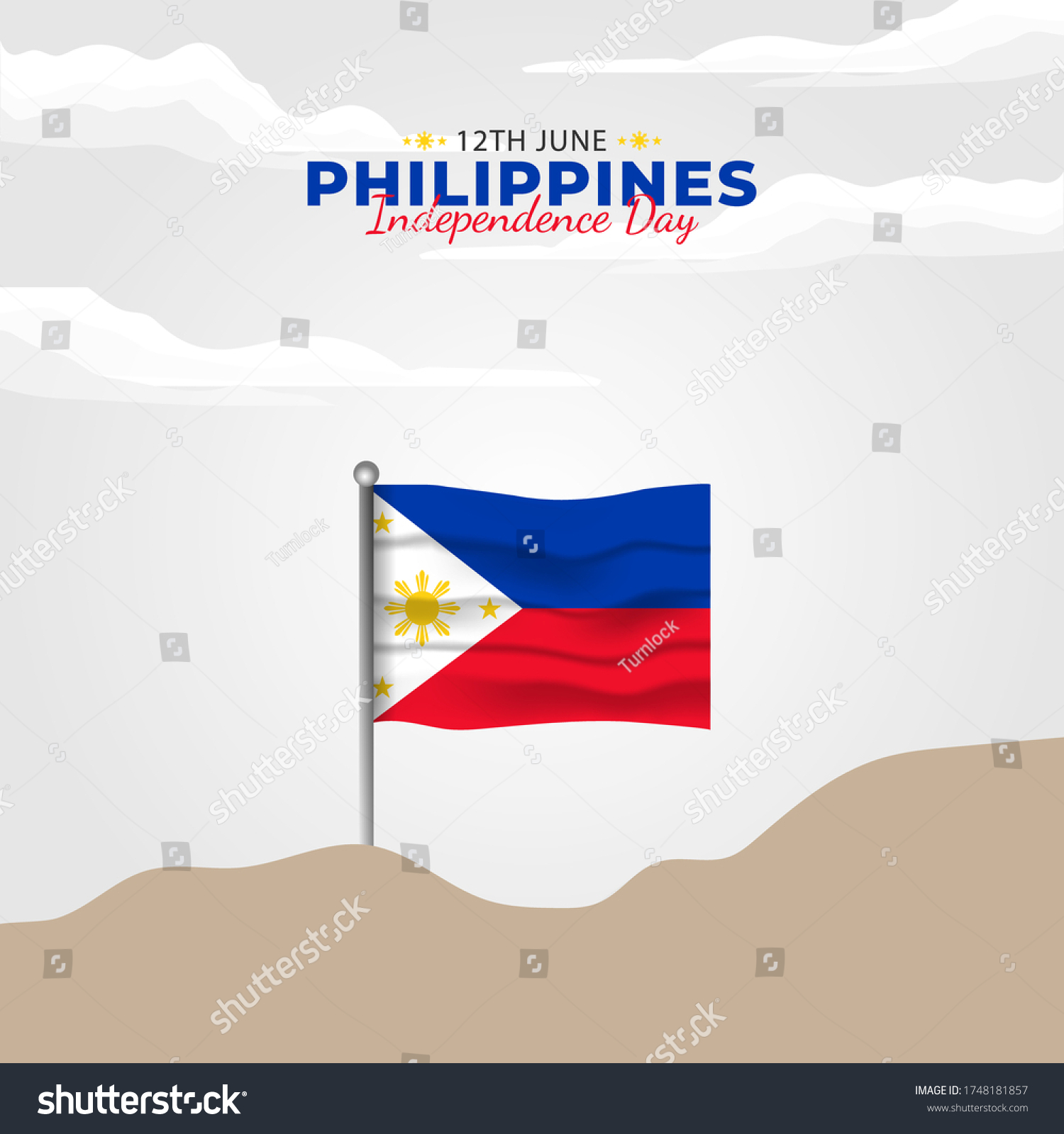 SVG of Filipino Araw ng Kalayaan (Translate: Philippine Independence Day) is the Philippine National Day and Republic Day, which is celebrated on 12 June each year. vector illustration svg