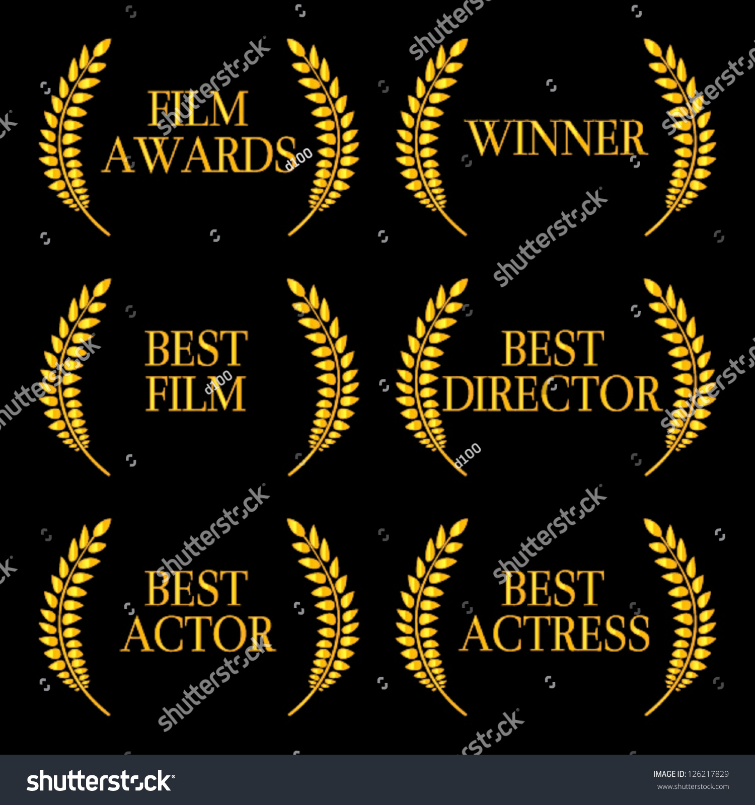 Film Awards Winners 2 Stock Vector 126217829 - Shutterstock